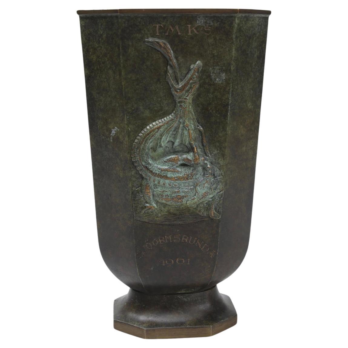 Vaso di bronzo Just Andersen attr.