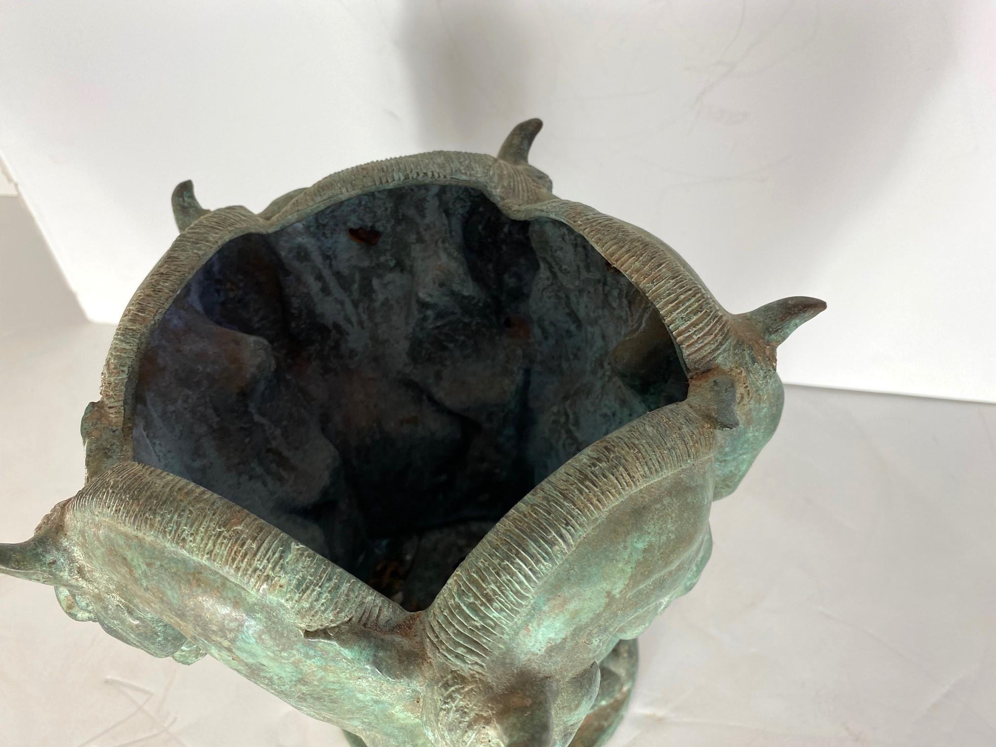 20th Century Bronze Vase/Planter For Sale