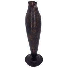 Bronze Vase The Gourd Mid Century Rhythm André Fu Living Decorative Metal New