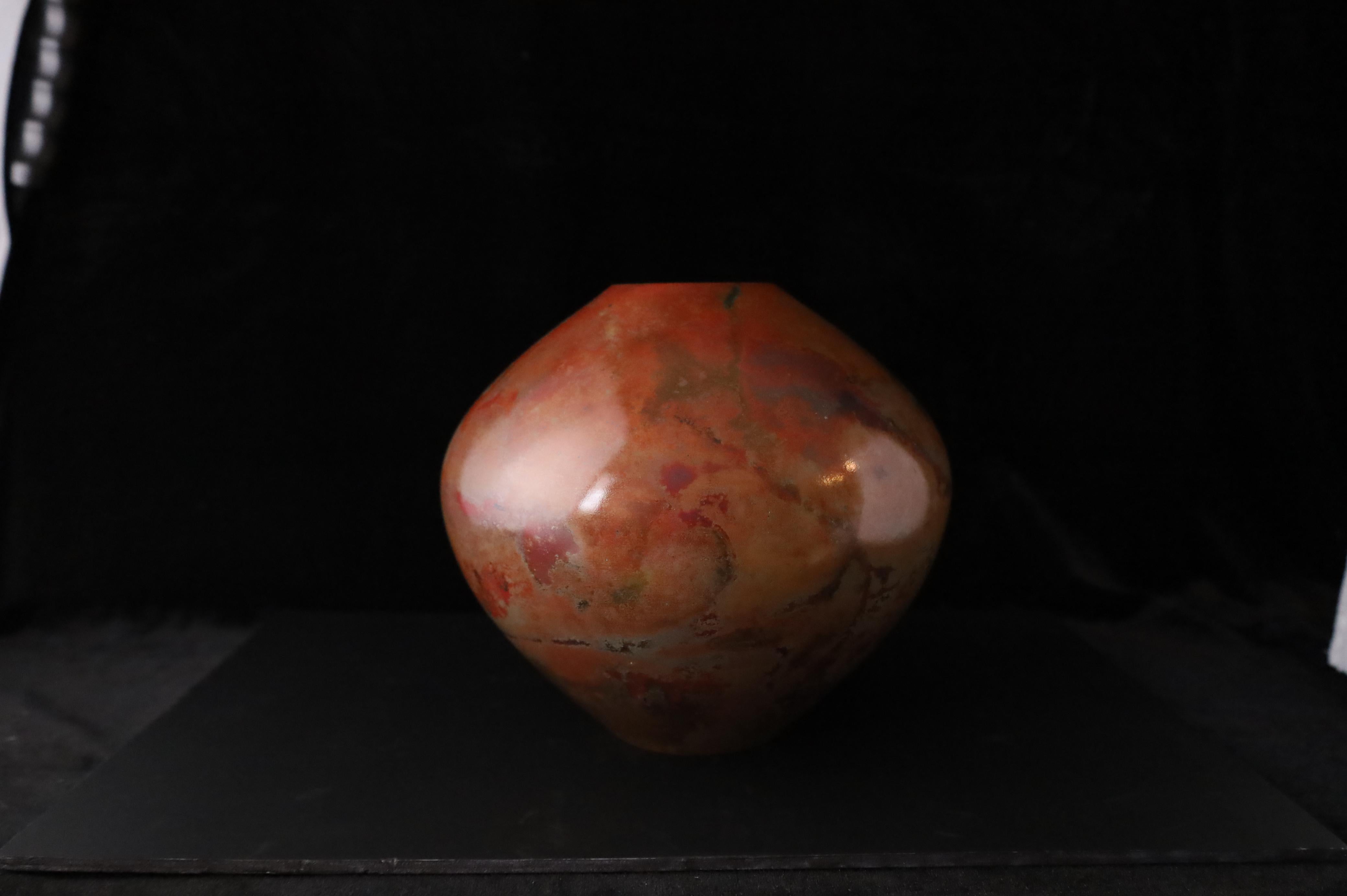 Vaso in bronzo con patina Shakudo di Takahashi Keiten, tesoro nazionale vivente in vendita 4