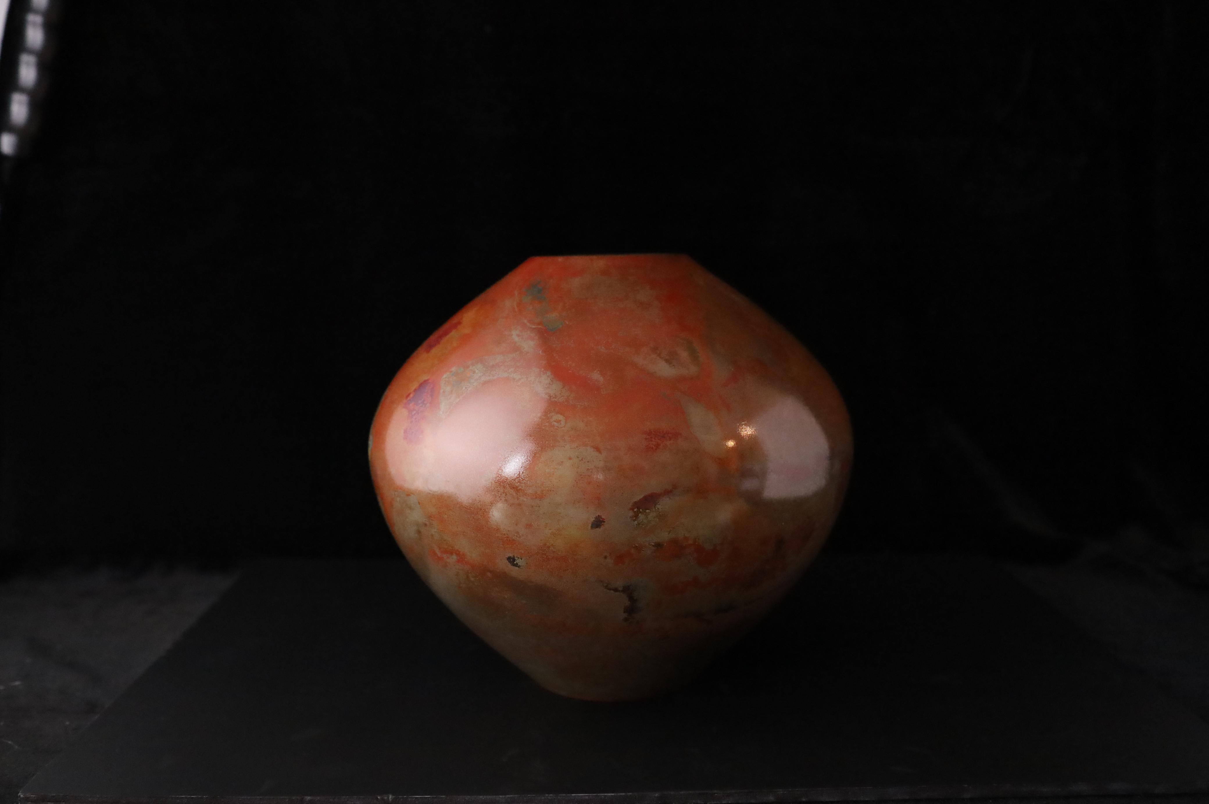 Vaso in bronzo con patina Shakudo di Takahashi Keiten, tesoro nazionale vivente in vendita 6