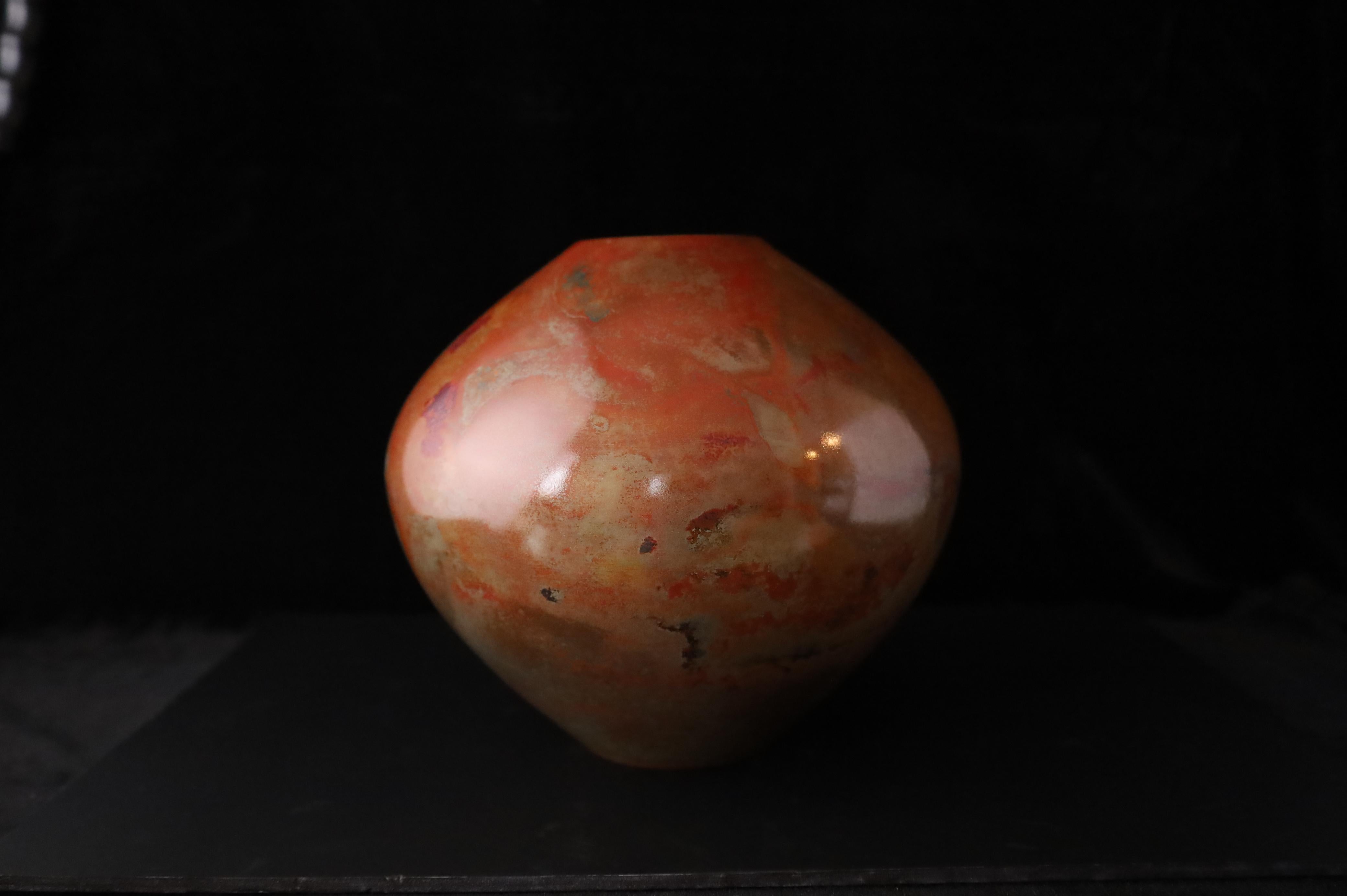 Vaso in bronzo con patina Shakudo di Takahashi Keiten, tesoro nazionale vivente in vendita 7