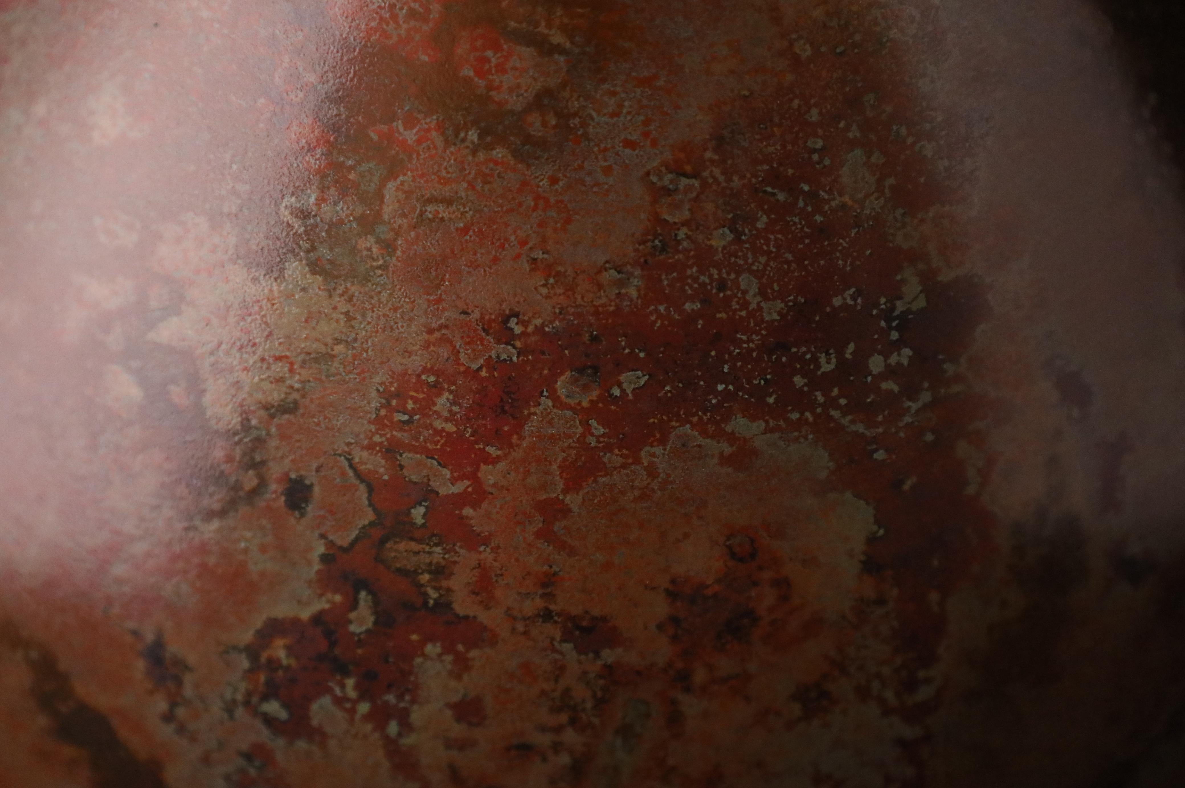 Vaso in bronzo con patina Shakudo di Takahashi Keiten, tesoro nazionale vivente in vendita 14