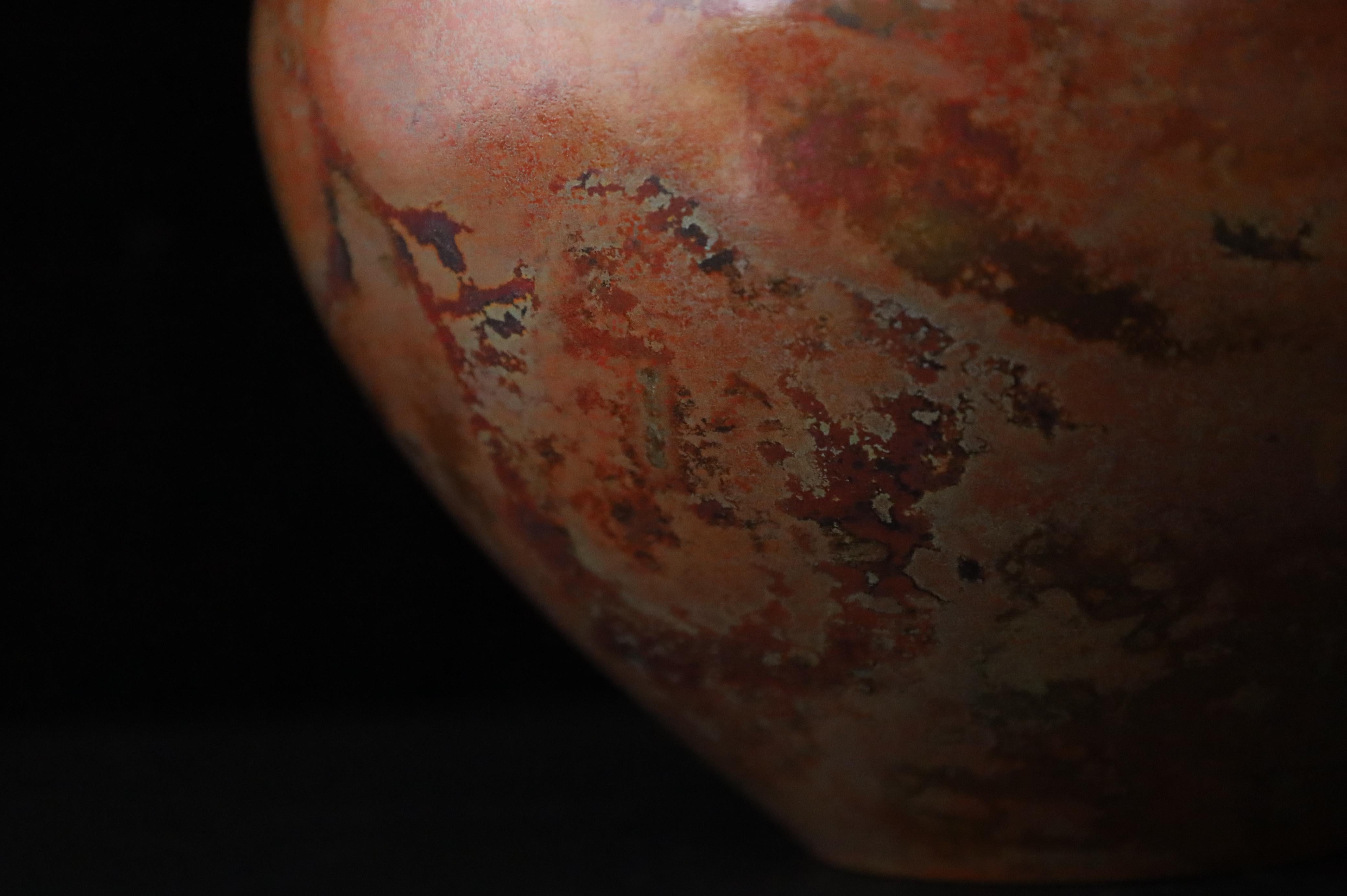 Vaso in bronzo con patina Shakudo di Takahashi Keiten, tesoro nazionale vivente in vendita 1