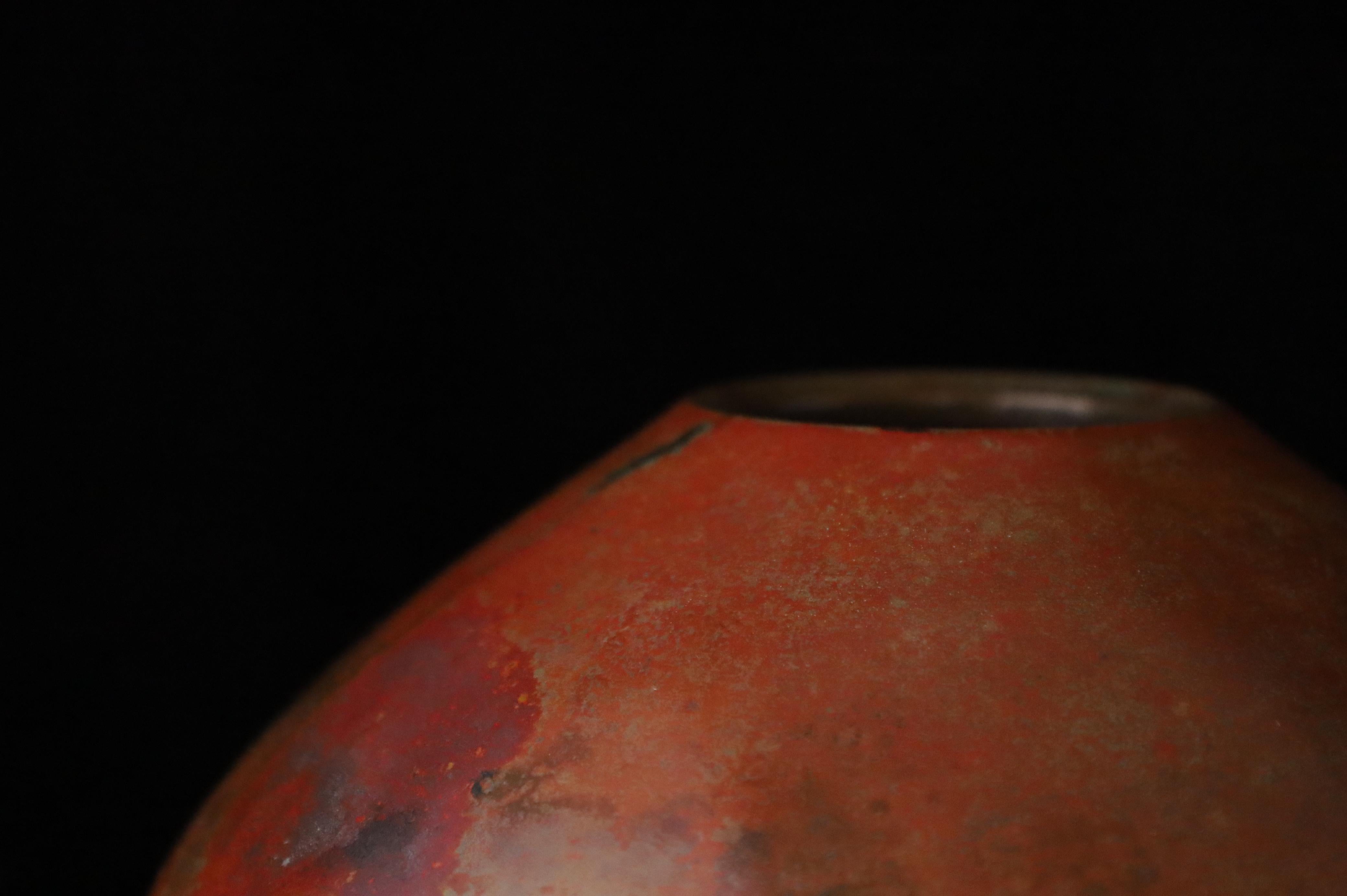 Vaso in bronzo con patina Shakudo di Takahashi Keiten, tesoro nazionale vivente in vendita 2