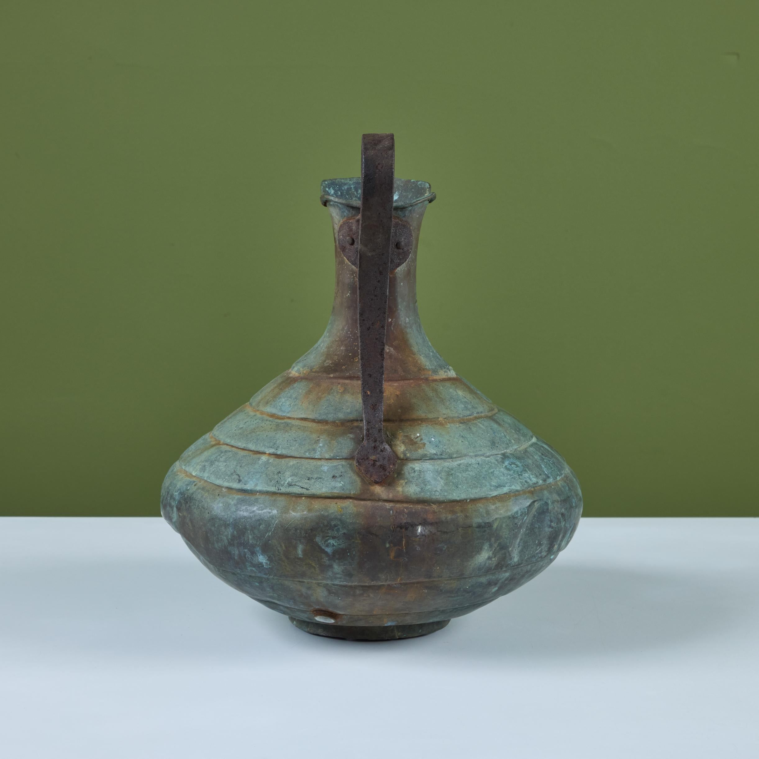 Bronze Verdigris Pitcher 2