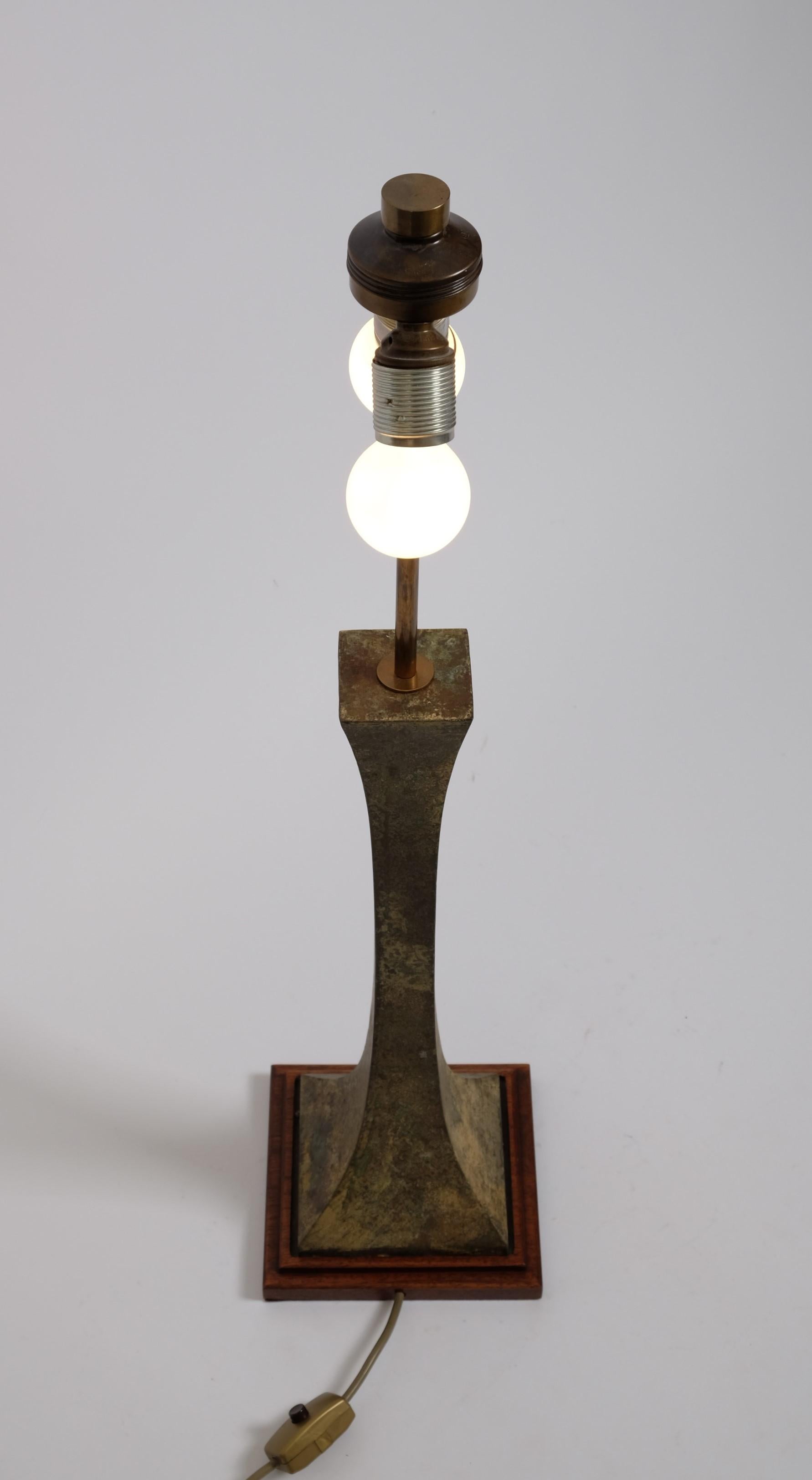 Bronze Verdigris Table Lamp by Stewart Ross James for Hansen Lighting, 1960s For Sale 7