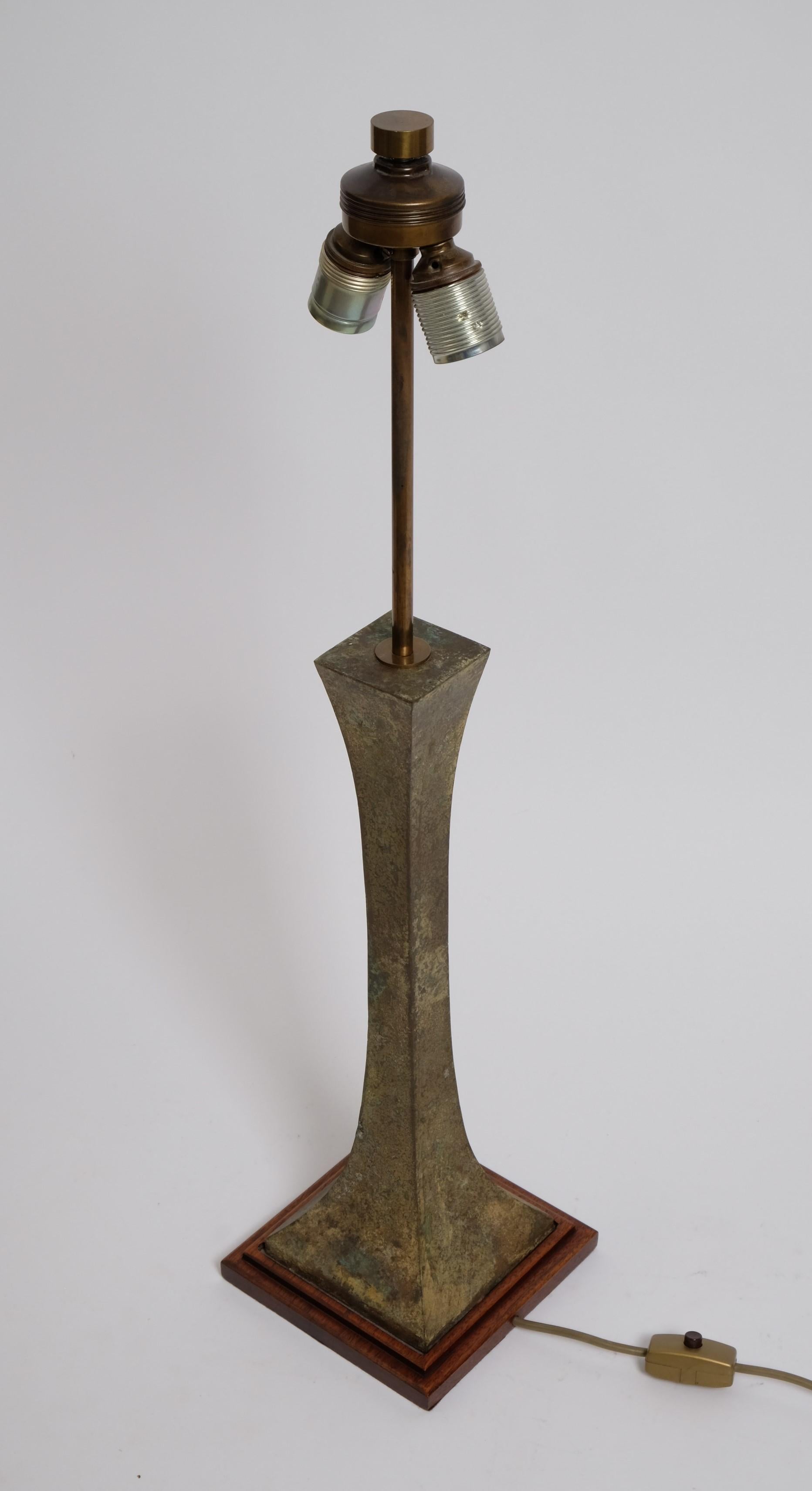 Bronze Verdigris Table Lamp by Stewart Ross James for Hansen Lighting, 1960s For Sale 8
