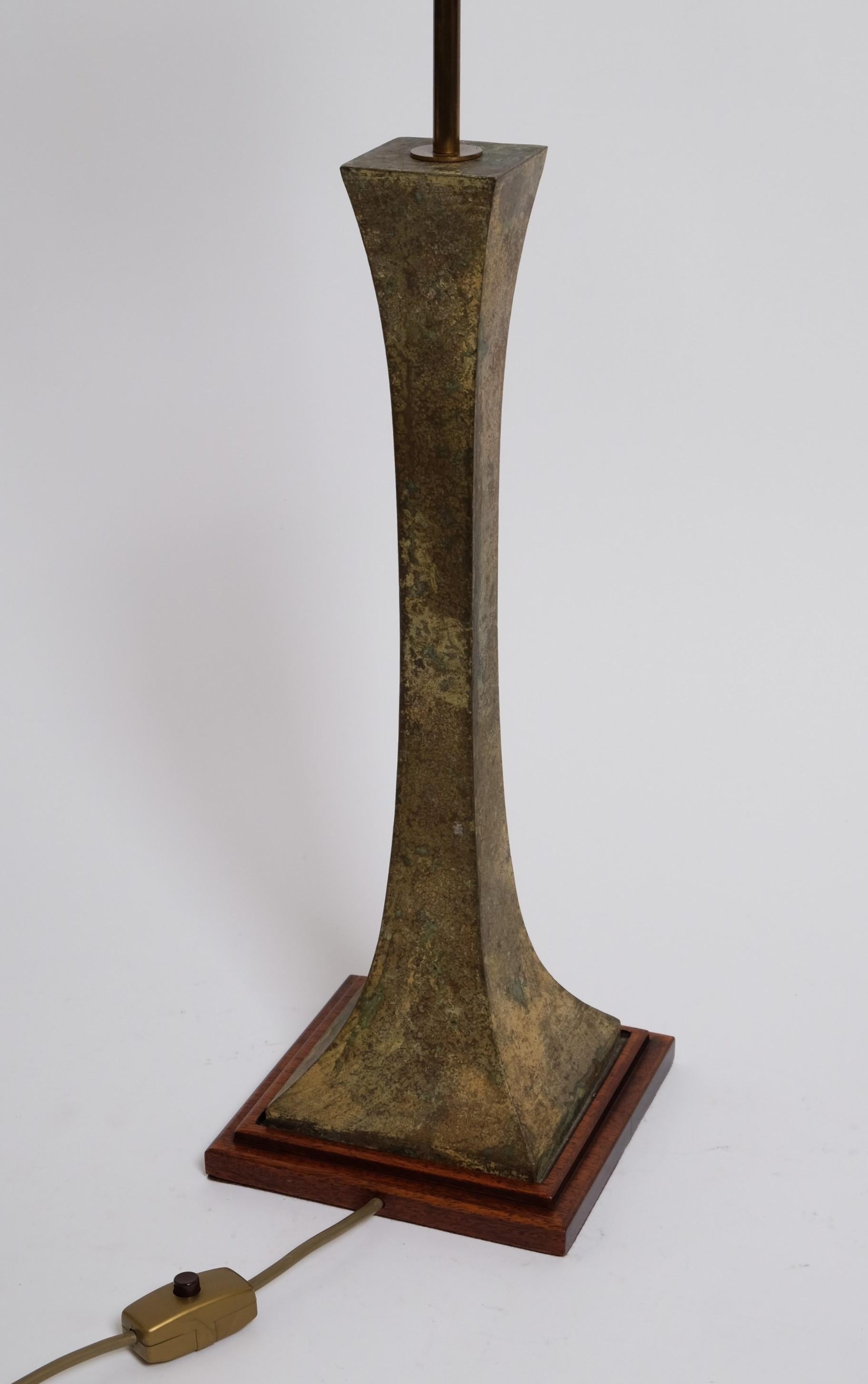 Bronze Verdigris Table Lamp by Stewart Ross James for Hansen Lighting, 1960s For Sale 10