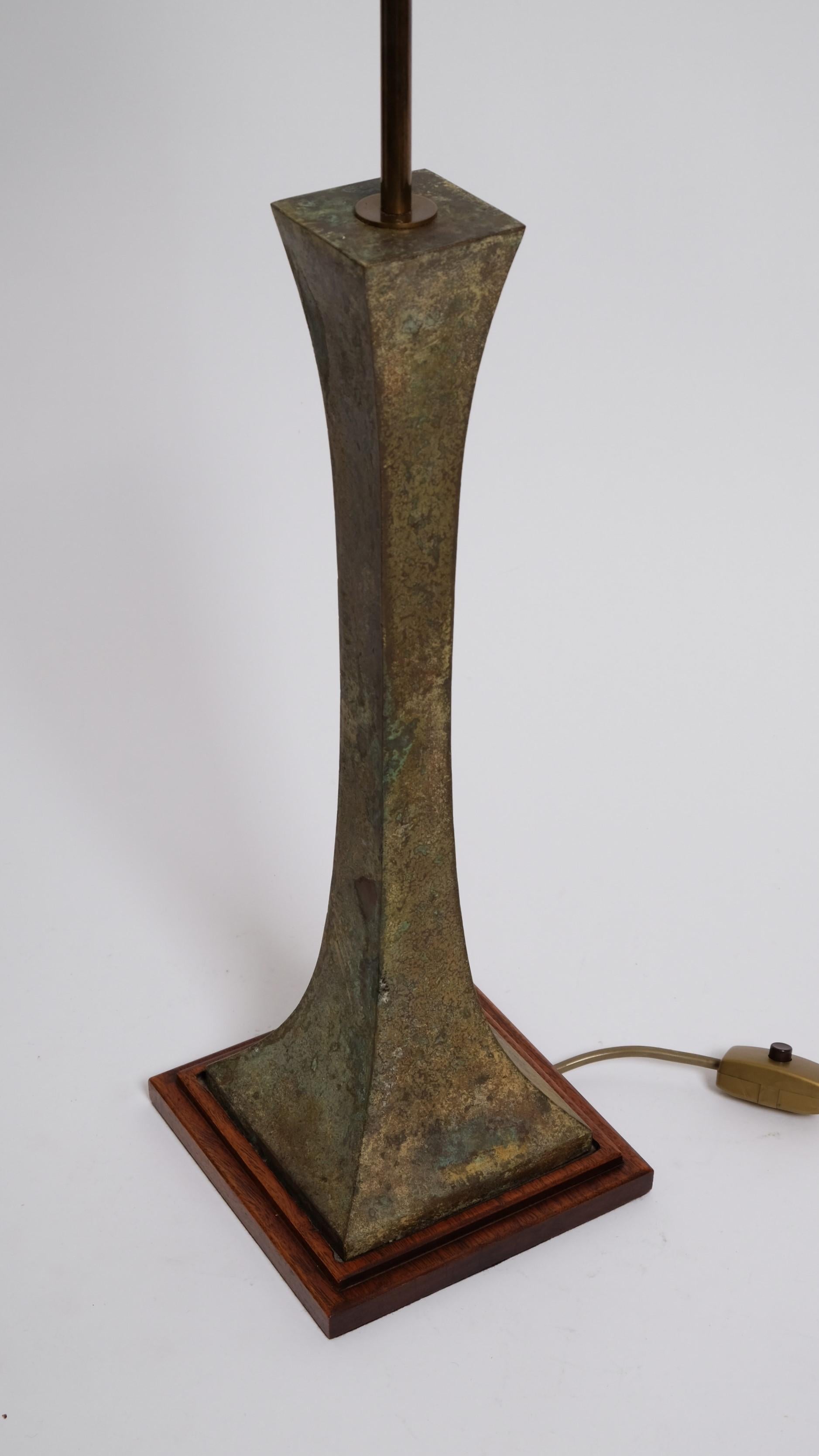 Bronze Verdigris Table Lamp by Stewart Ross James for Hansen Lighting, 1960s For Sale 11