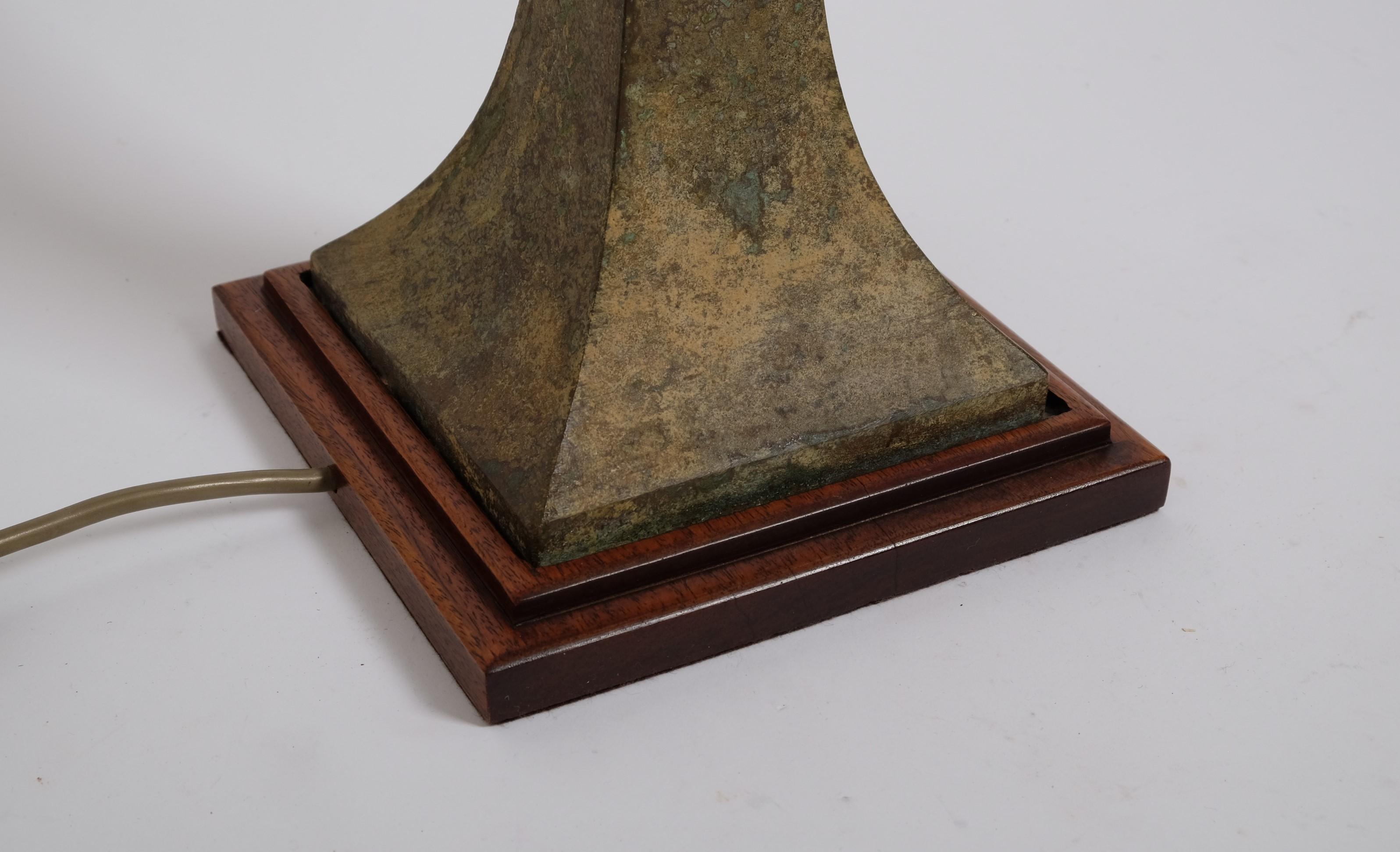 Bronze Verdigris Table Lamp by Stewart Ross James for Hansen Lighting, 1960s For Sale 14