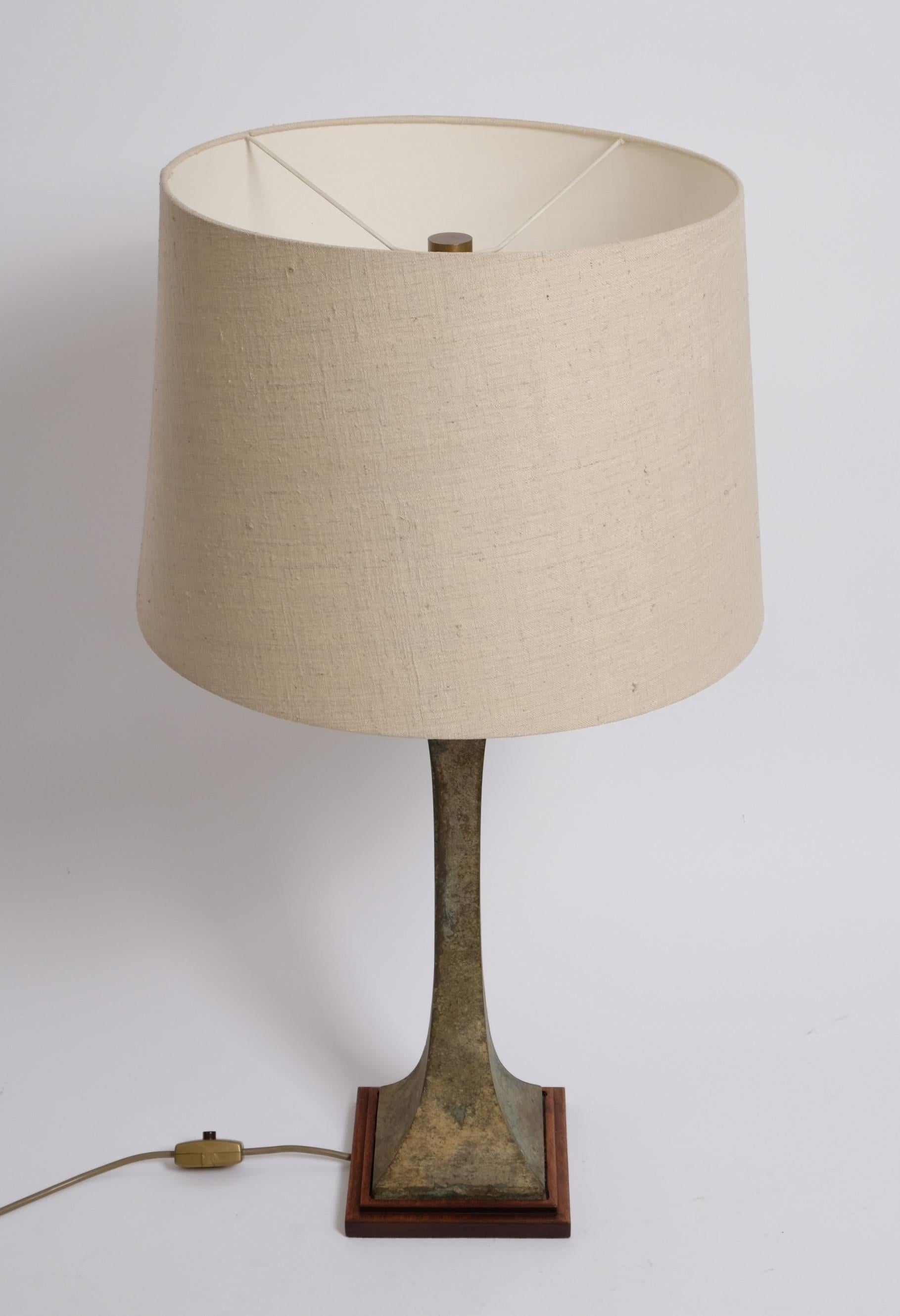 Bronze Verdigris Table Lamp by Stewart Ross James for Hansen Lighting, 1960s For Sale 2