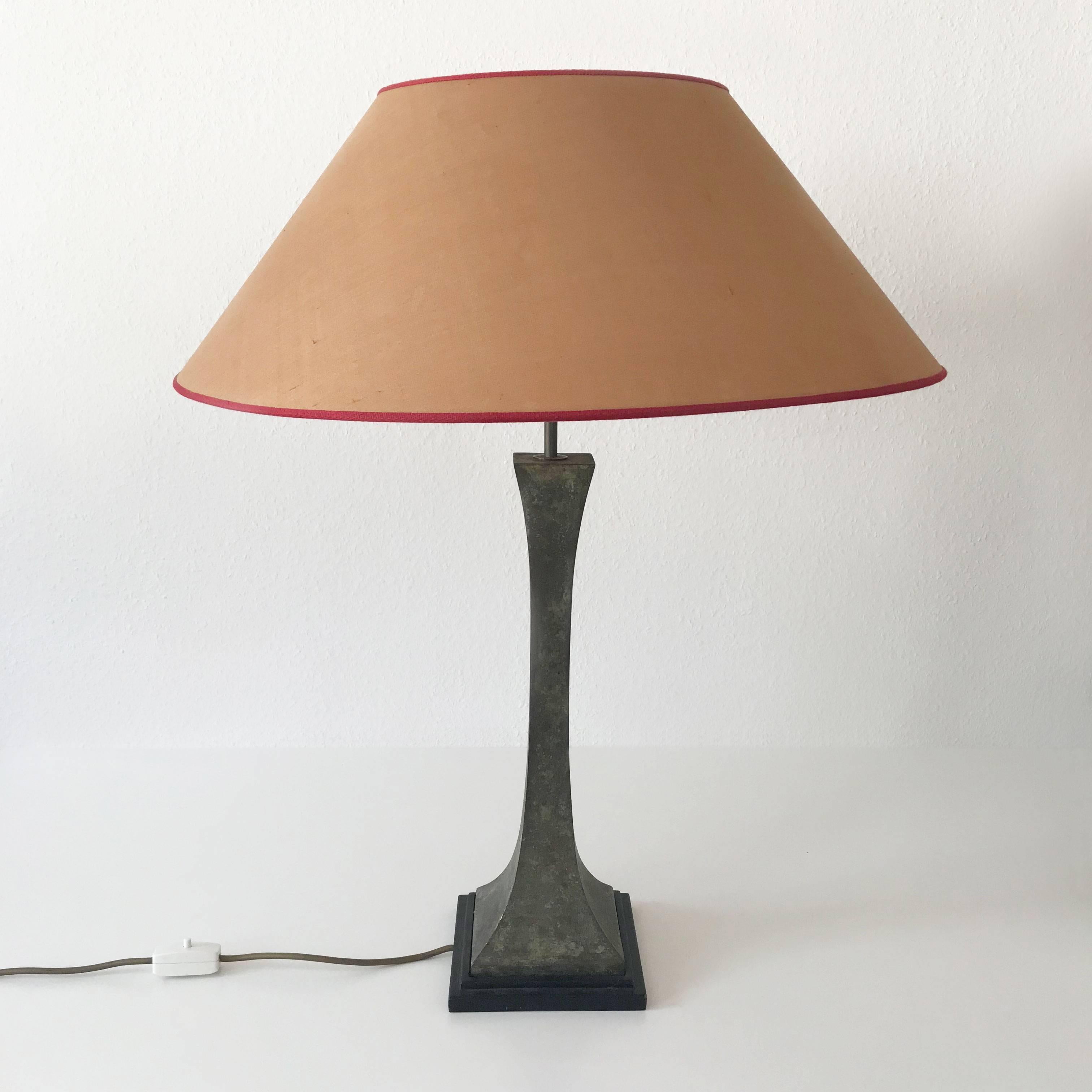 Mid-Century Modern Bronze Verdigris Table Lamp by Stewart Ross James for Hansen Lighting, NY, 1960s