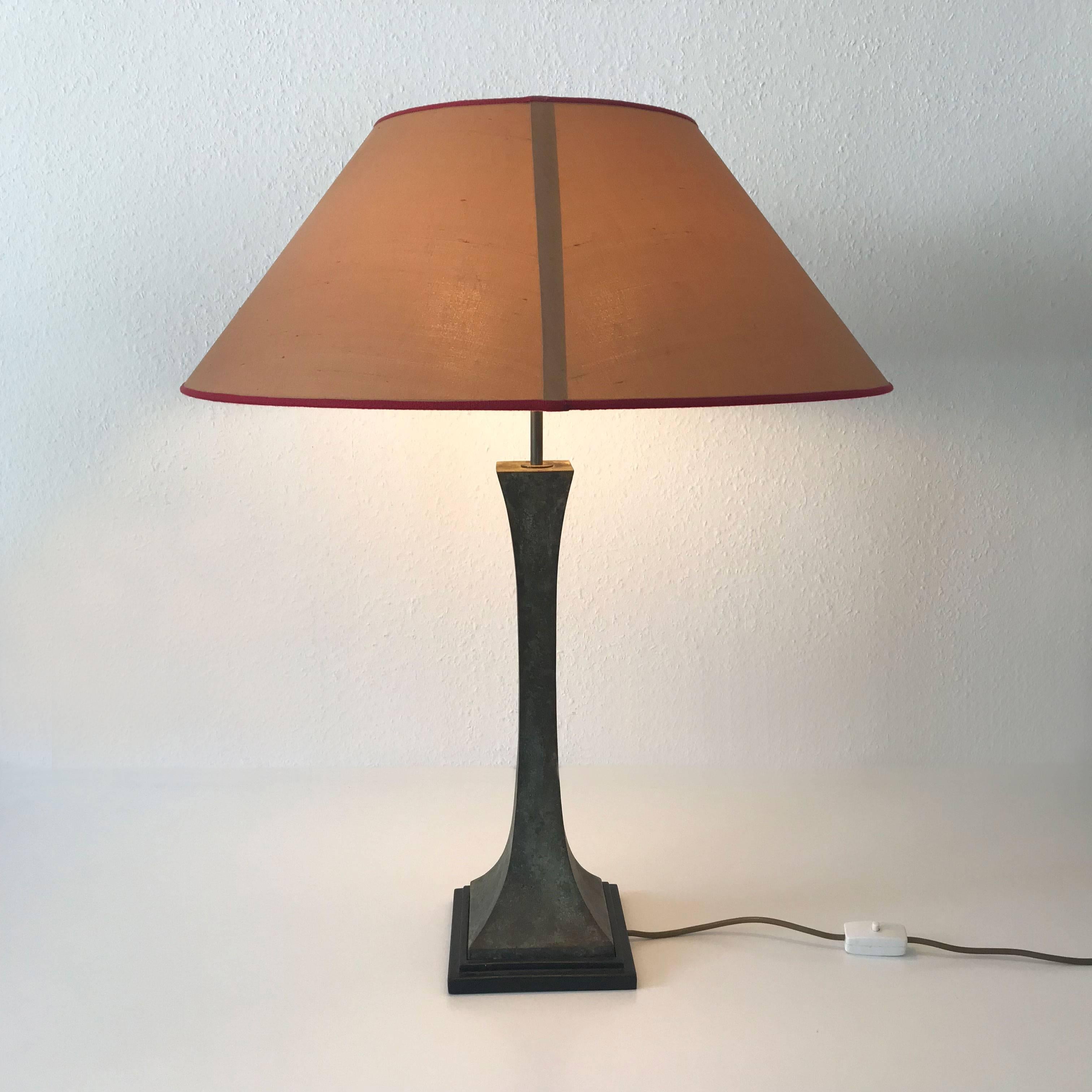 Bronze Verdigris Table Lamp by Stewart Ross James for Hansen Lighting, NY, 1960s In Good Condition In Munich, DE