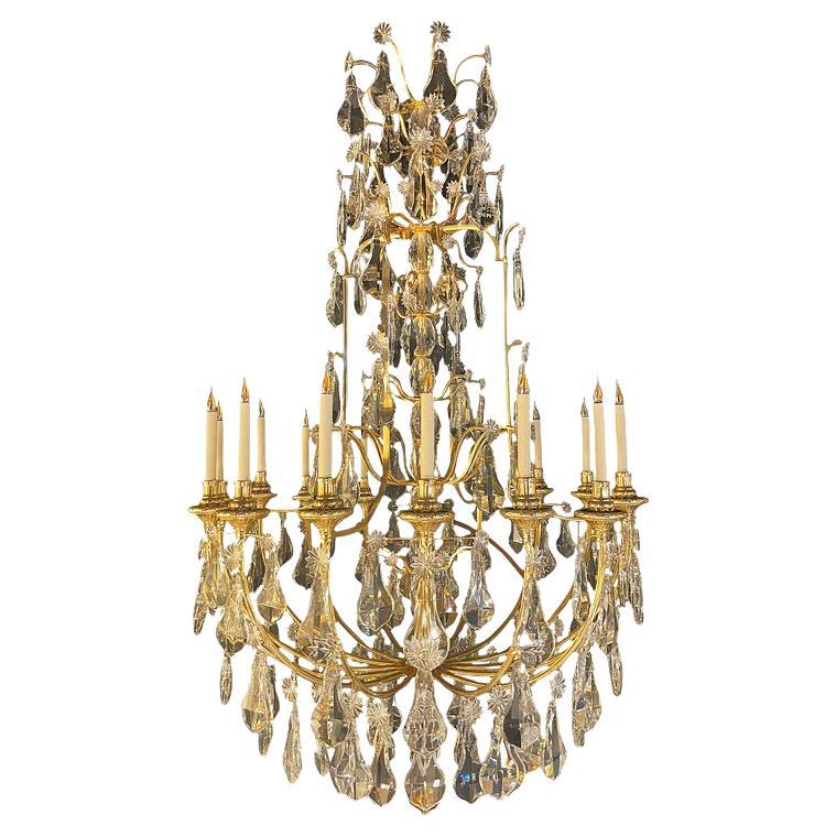 Bronze Versailles Chandelier 16 arms in gold M 18k finish