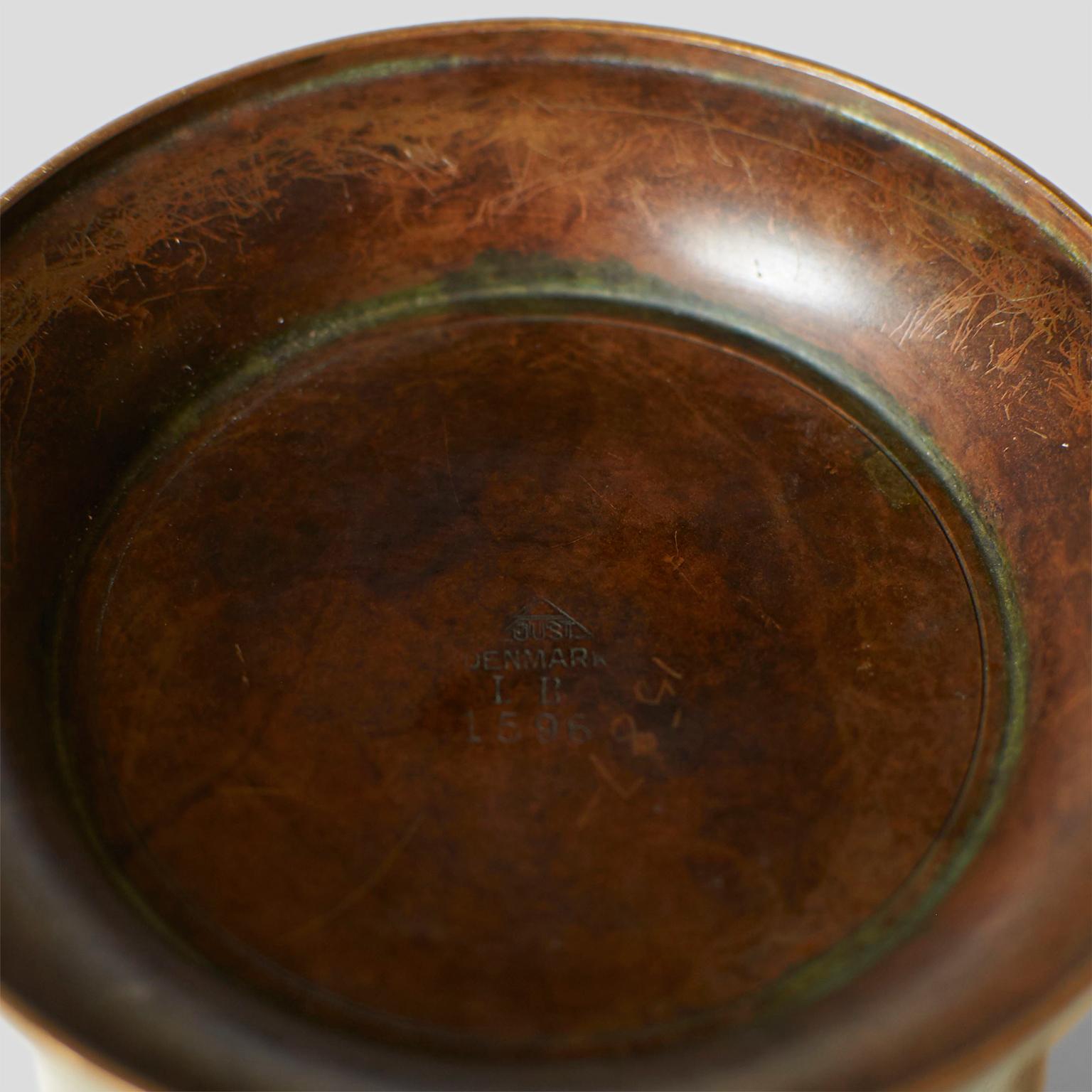 Mid-20th Century Bronze Vessel by Just Andersen For Sale
