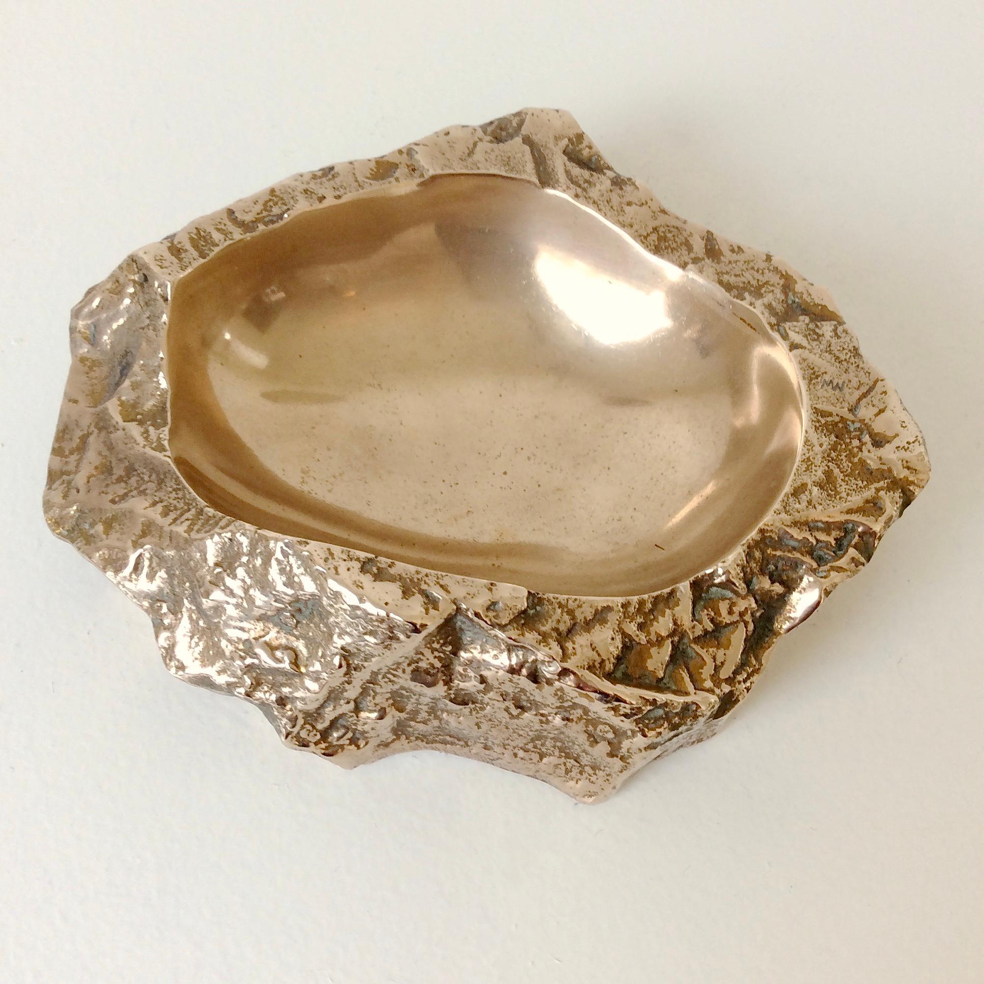 Polished Bronze Vide-Poche By Monique Gerber circa 1970, France.