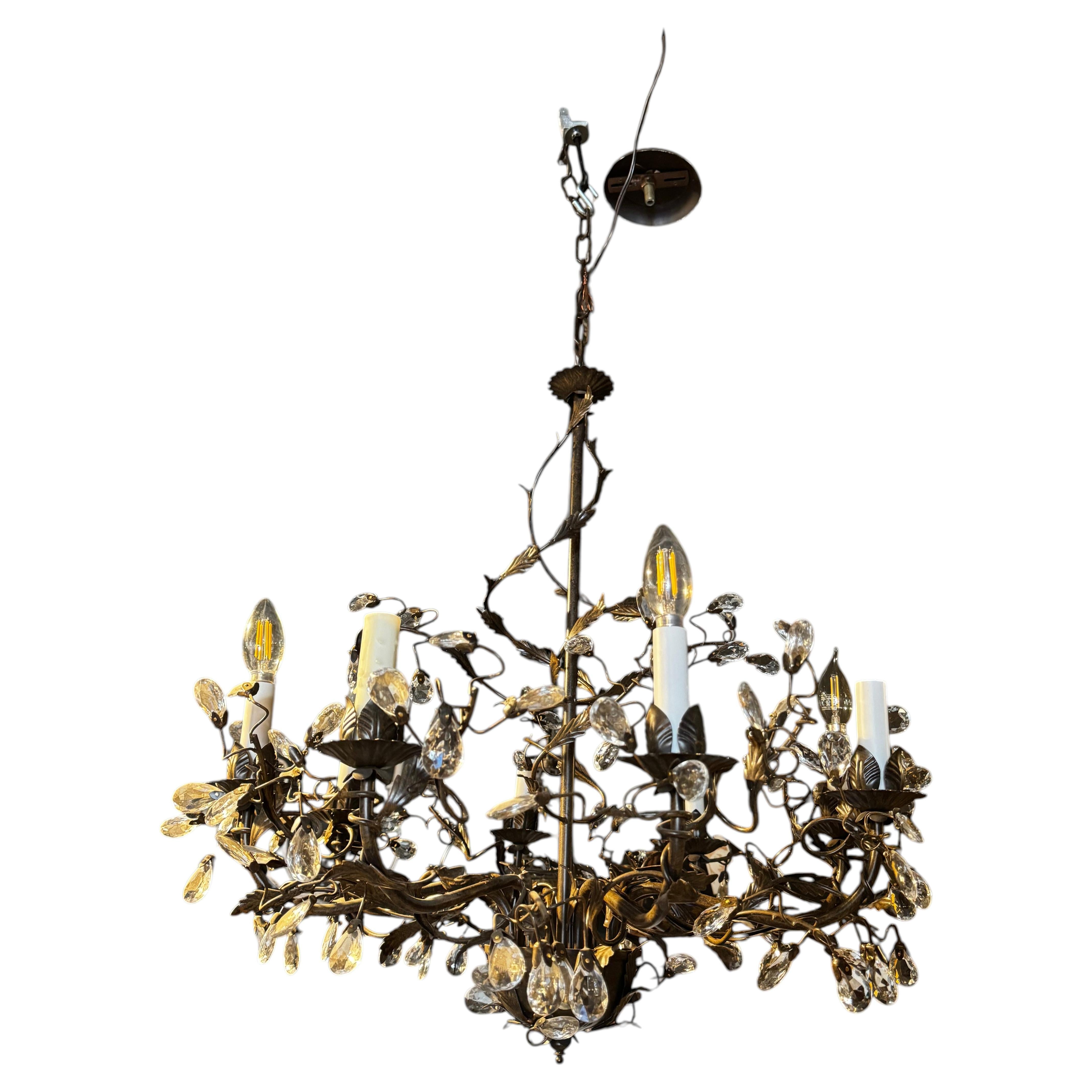Bronze Vine Chandelier For Sale