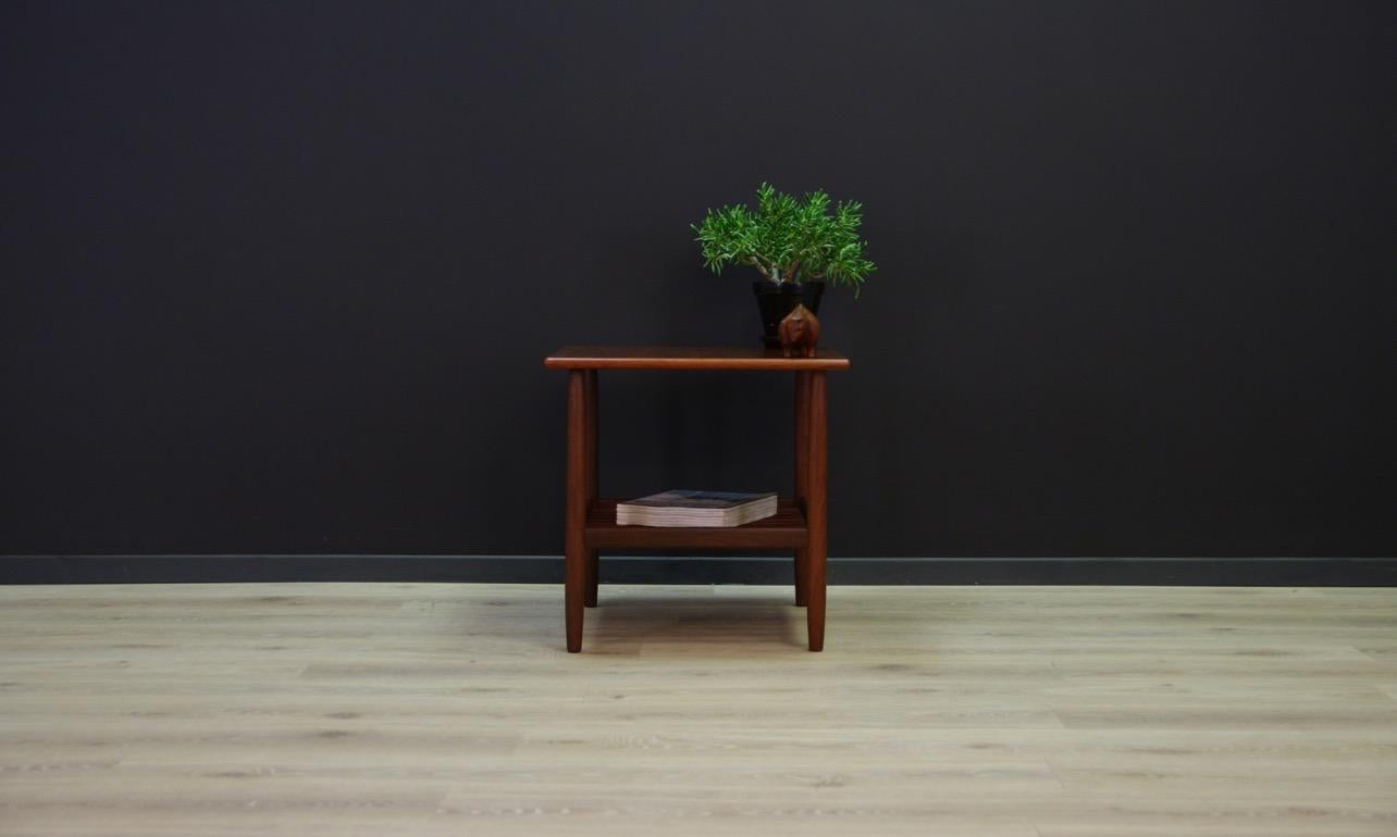 Bronze Vintage Coffee Table Teak 1970s Classic For Sale 1