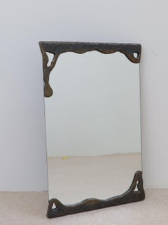 bronze wall mirror in art nouveau style by Lothar Klute