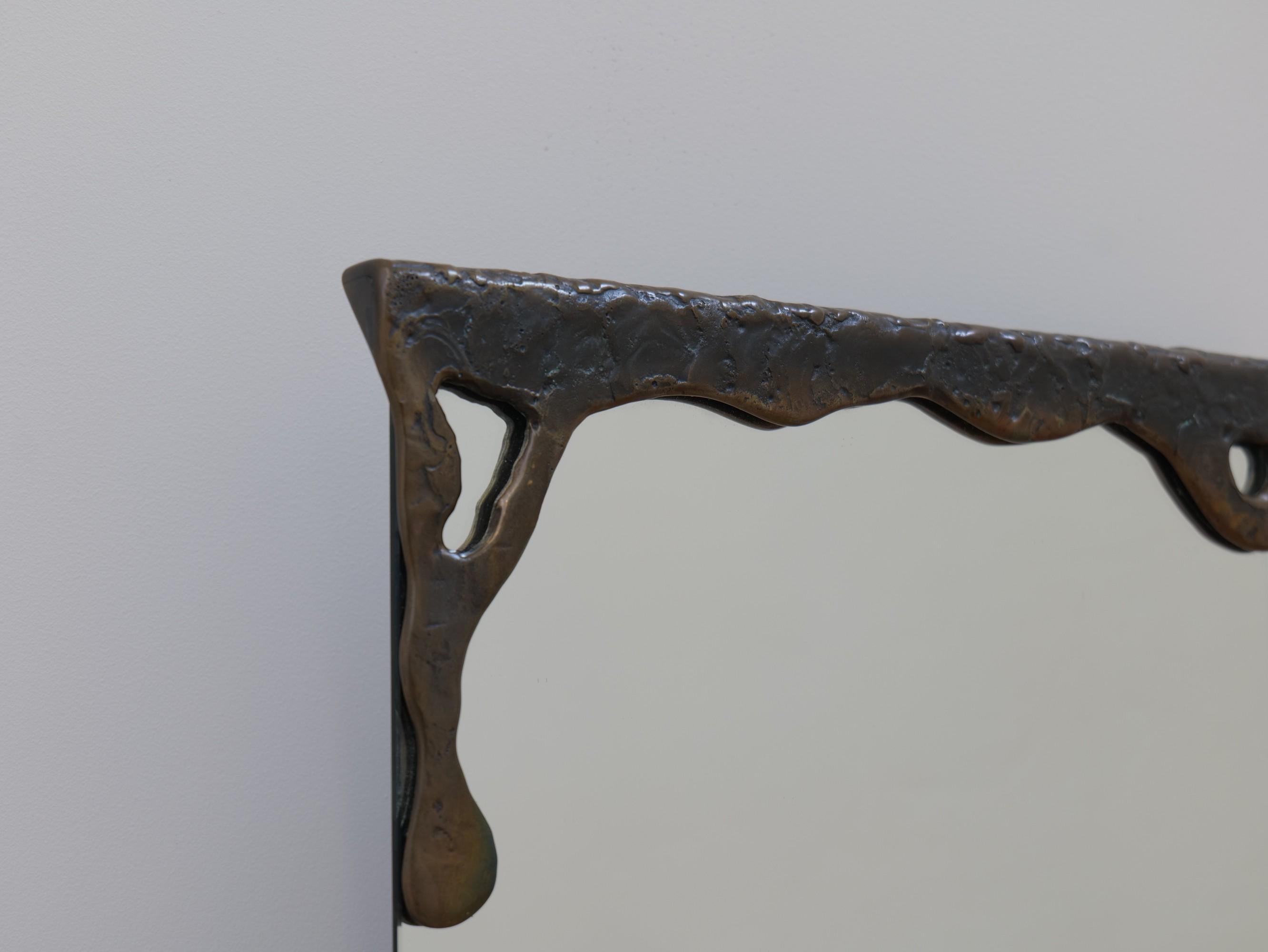 specchio da parete in bronzo in stile art nouveau di Lothar Klute in vendita 1