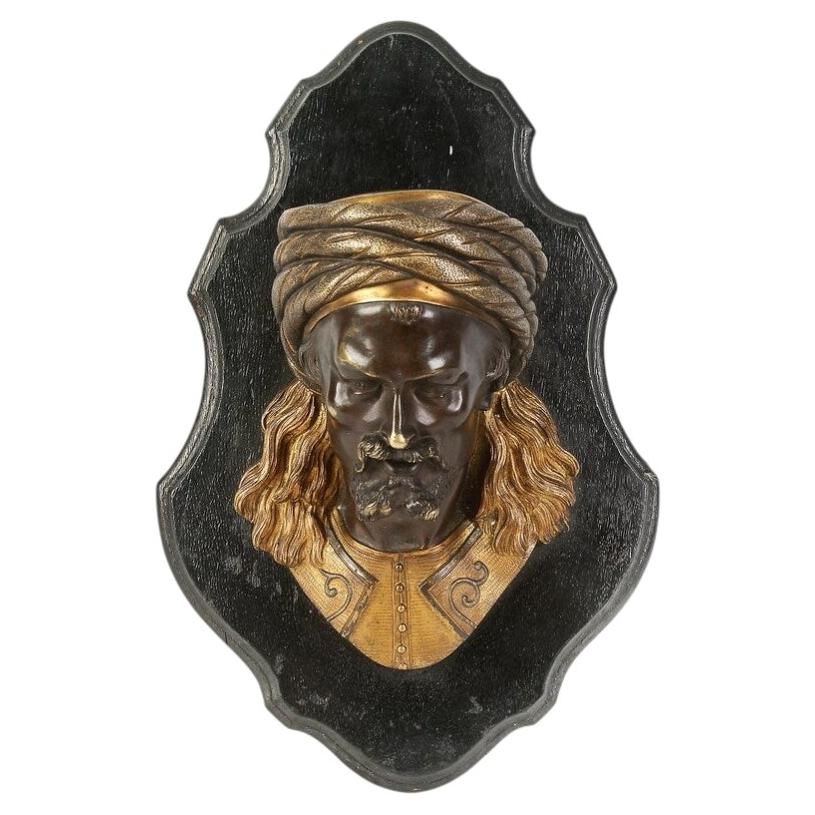 Bronze Wall Mounted Key Tray "Moor", Europe, Second half of 19th Century For Sale
