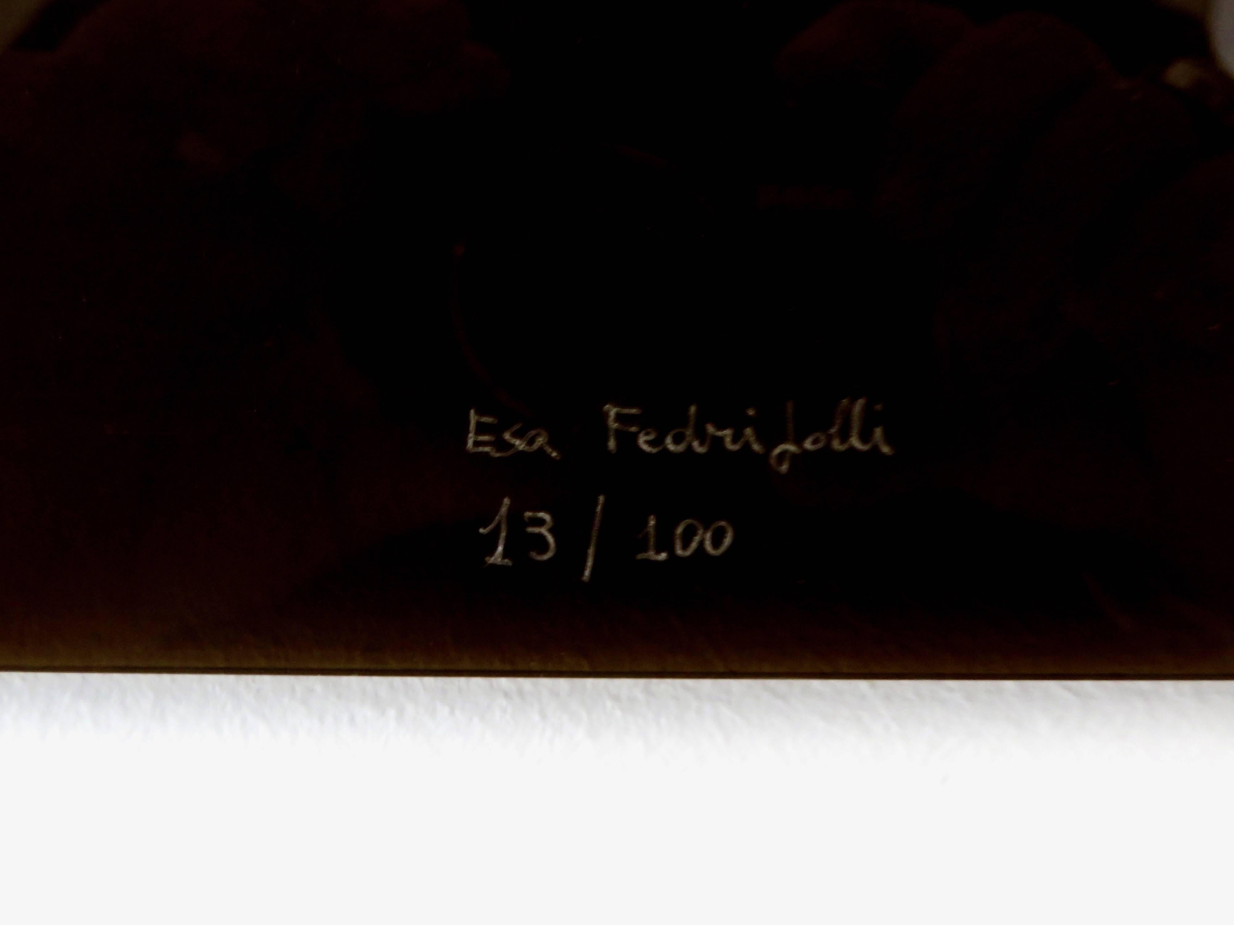 Bronze Wall Painting Sculptures by Esa Fedrigolli Italy 1985 Signed Numbered 6