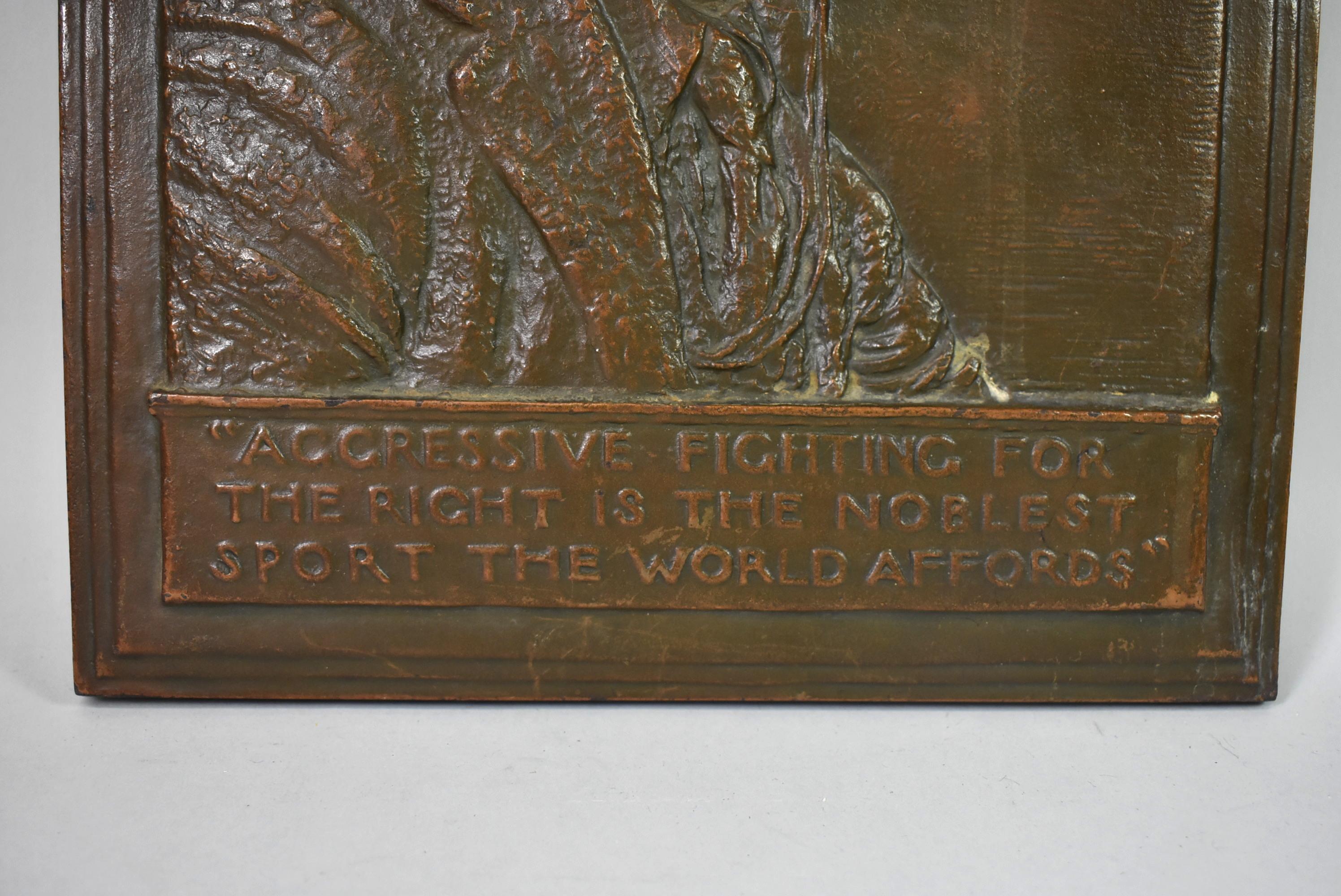 Modern Bronze Wall Plaque By James Earle Fraser Of Theodore Roosevelt For Sale