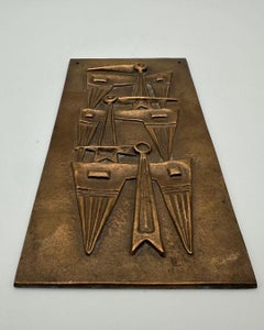 Bronze Wall Plaque By László Tóthfalusi, Hungary, circa 1950's