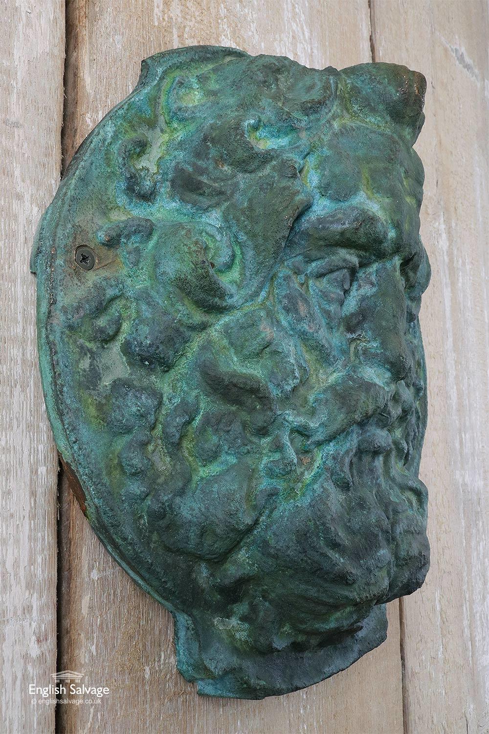 Bronze Wall Plaque / Mask of Zeus, 20th Century In Good Condition For Sale In London, GB