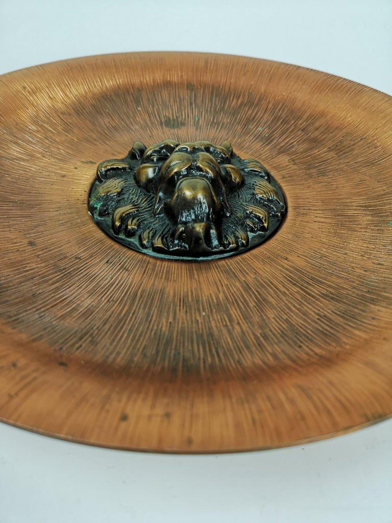 Bronze Wall Plate with a Lion Head, 1960's '50211' For Sale at 1stDibs
