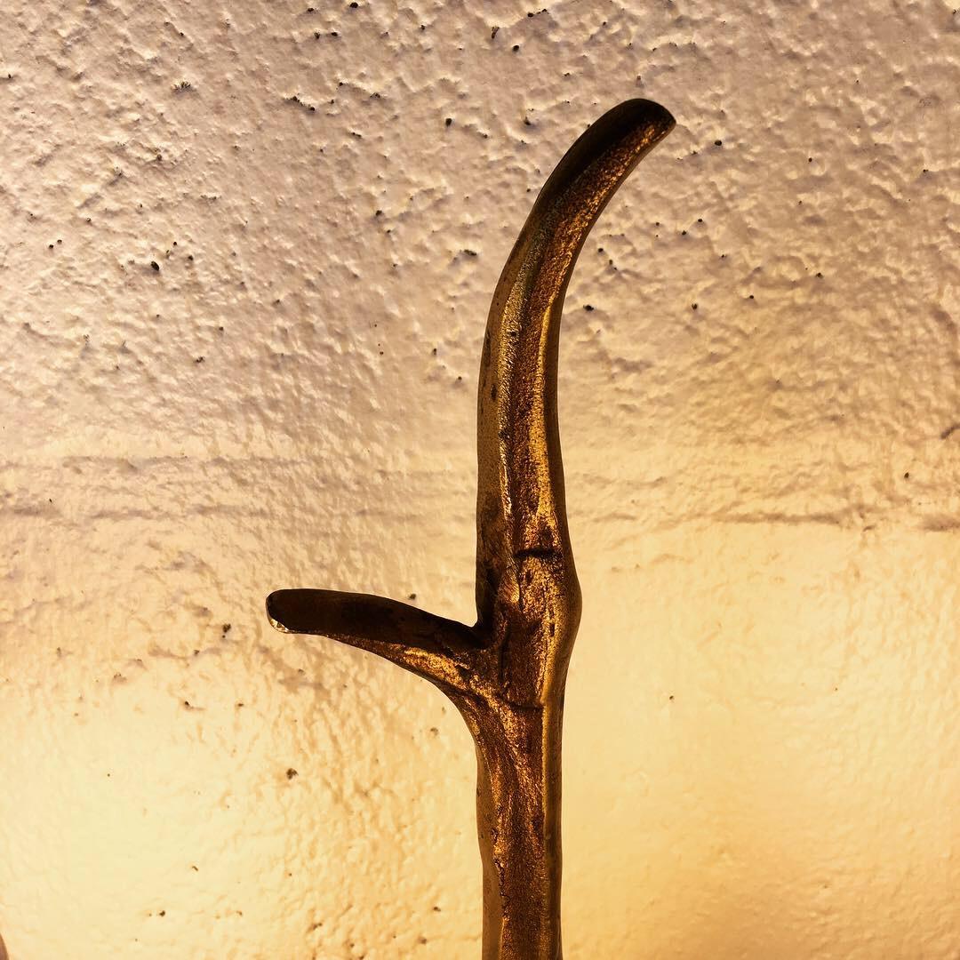 Mid-Century Modern Bronze Wall Sconces by Maison Arlus, 1950s For Sale