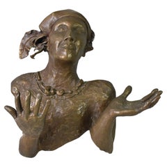 Bronze Wall Sculpture "Indian Prayer" by Darlene Krohn