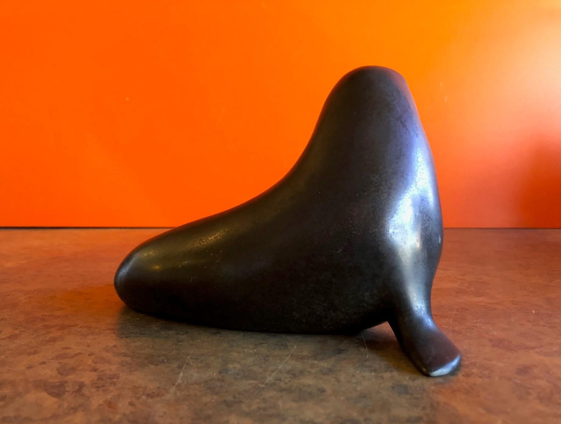 Dutch Bronze Walrus Sculpture by Loet Vanderveen