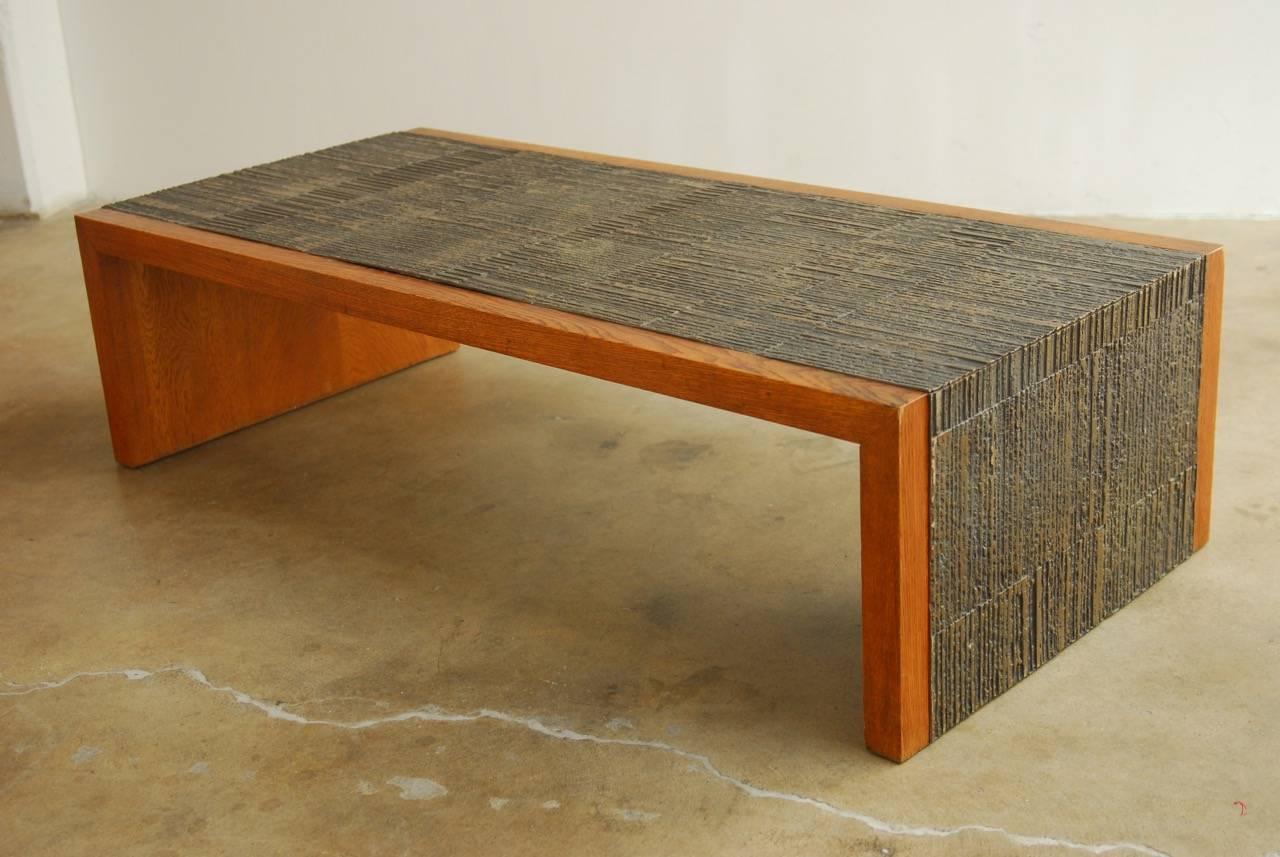 Bronze Waterfall Coffee Table in the Manner of Paul Evans 2