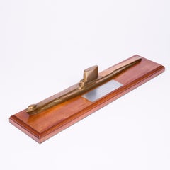 Bronze Waterline Model of the Submarine HMS Finwhale