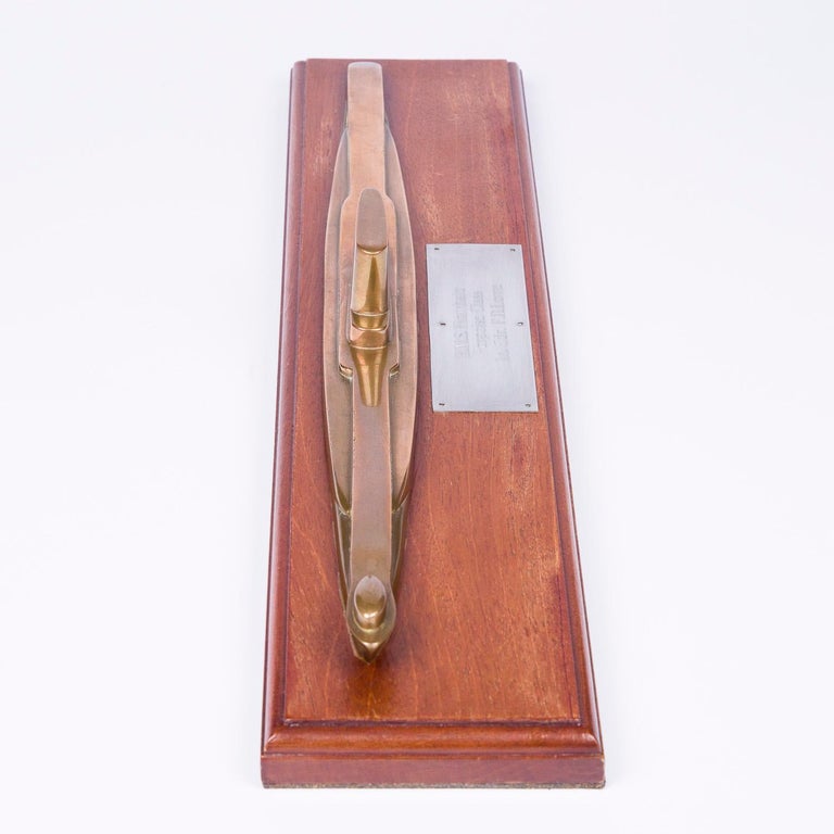 Bronze Waterline Model of the Submarine HMS Finwhale For Sale at 1stDibs