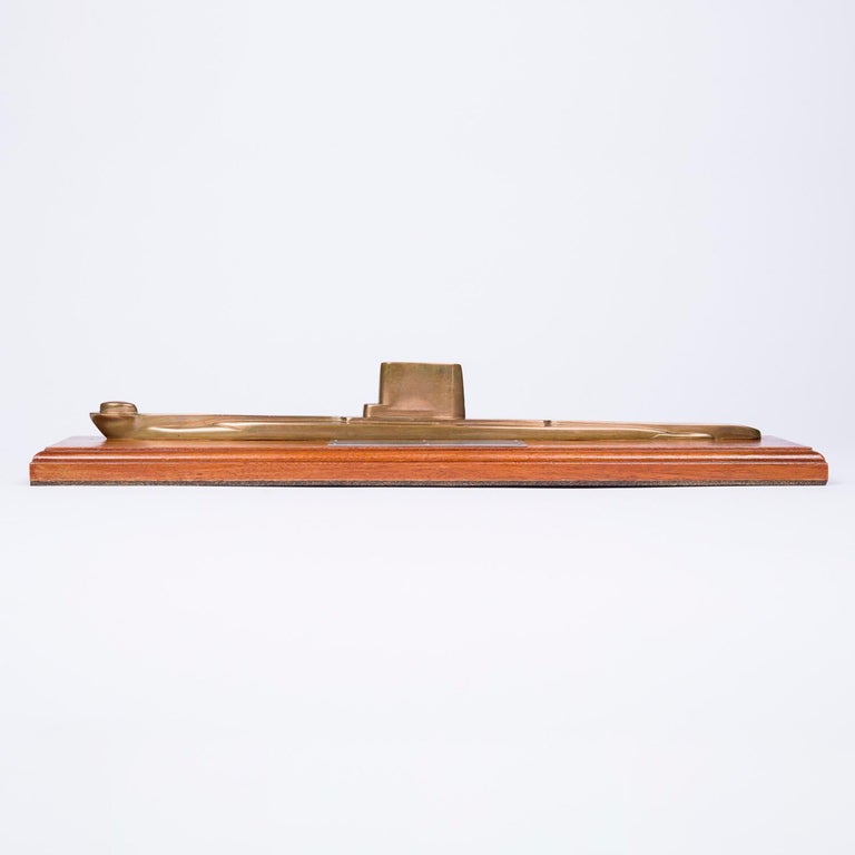 Bronze Waterline Model of the Submarine HMS Finwhale For Sale at 1stDibs
