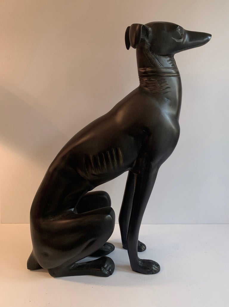 Bronze Whippet Dog at 1stDibs