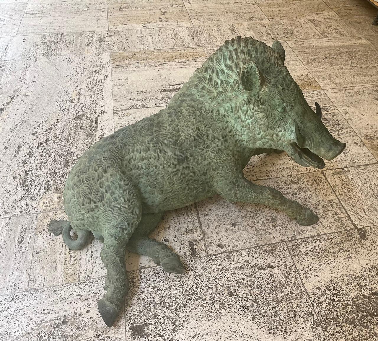 Italian Bronze Wild Boar, Naples 1970 For Sale