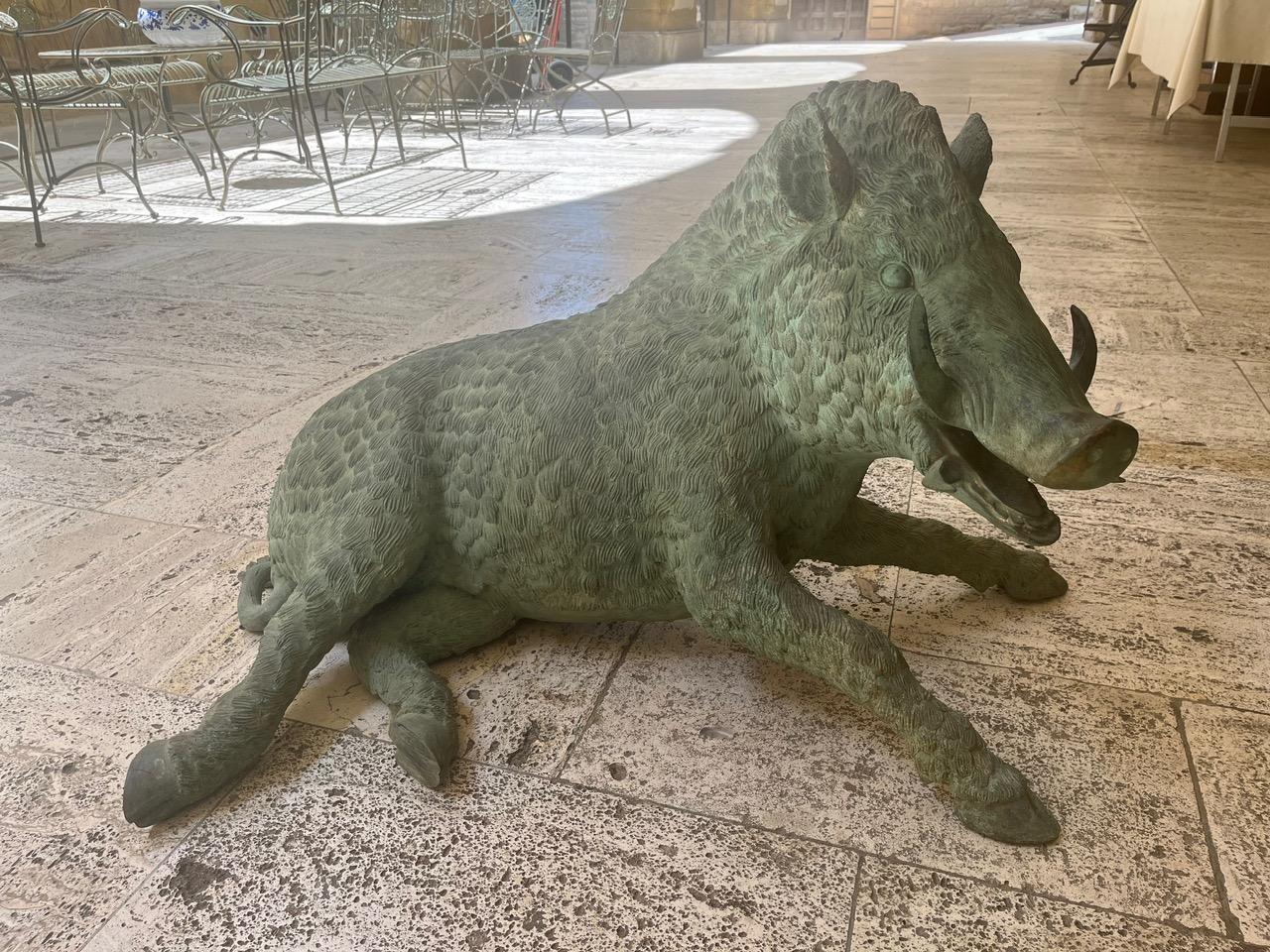 Bronze Wild Boar, Naples 1970 In Excellent Condition For Sale In Monselice, PD