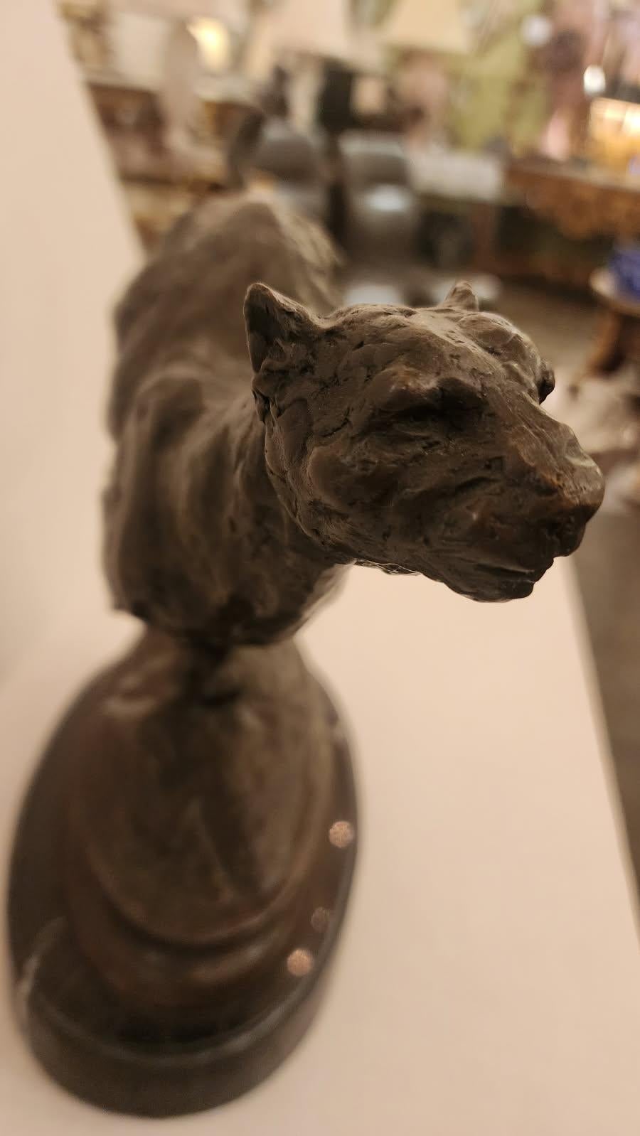 Bronze Wild Panther Sculpture 1