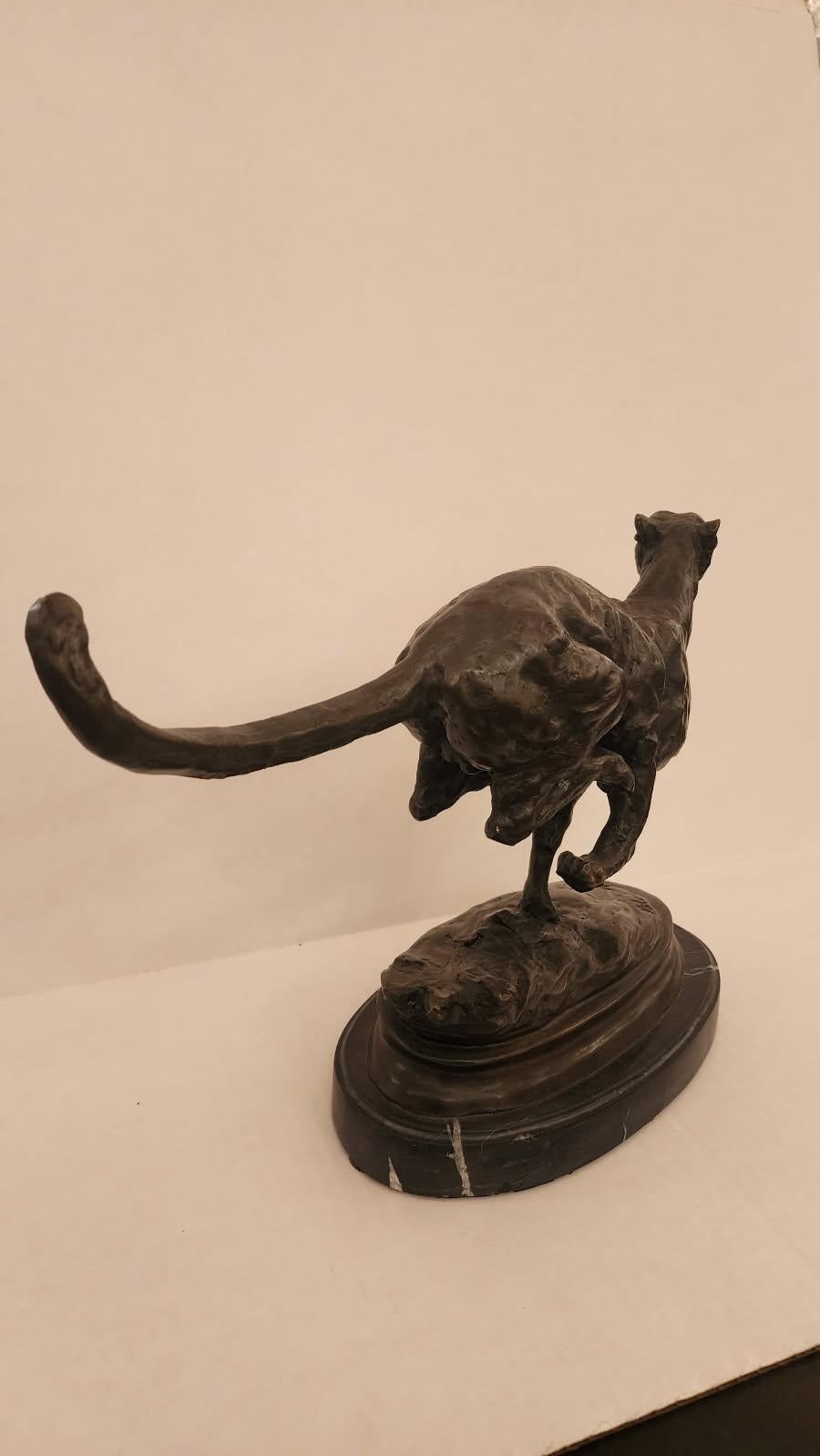 Bronze Wild Panther Sculpture 2