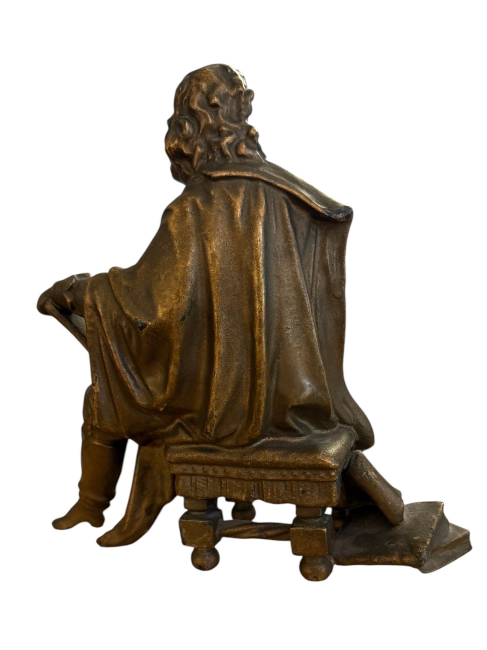 British Bronze William Shakespeare Sculpture For Sale