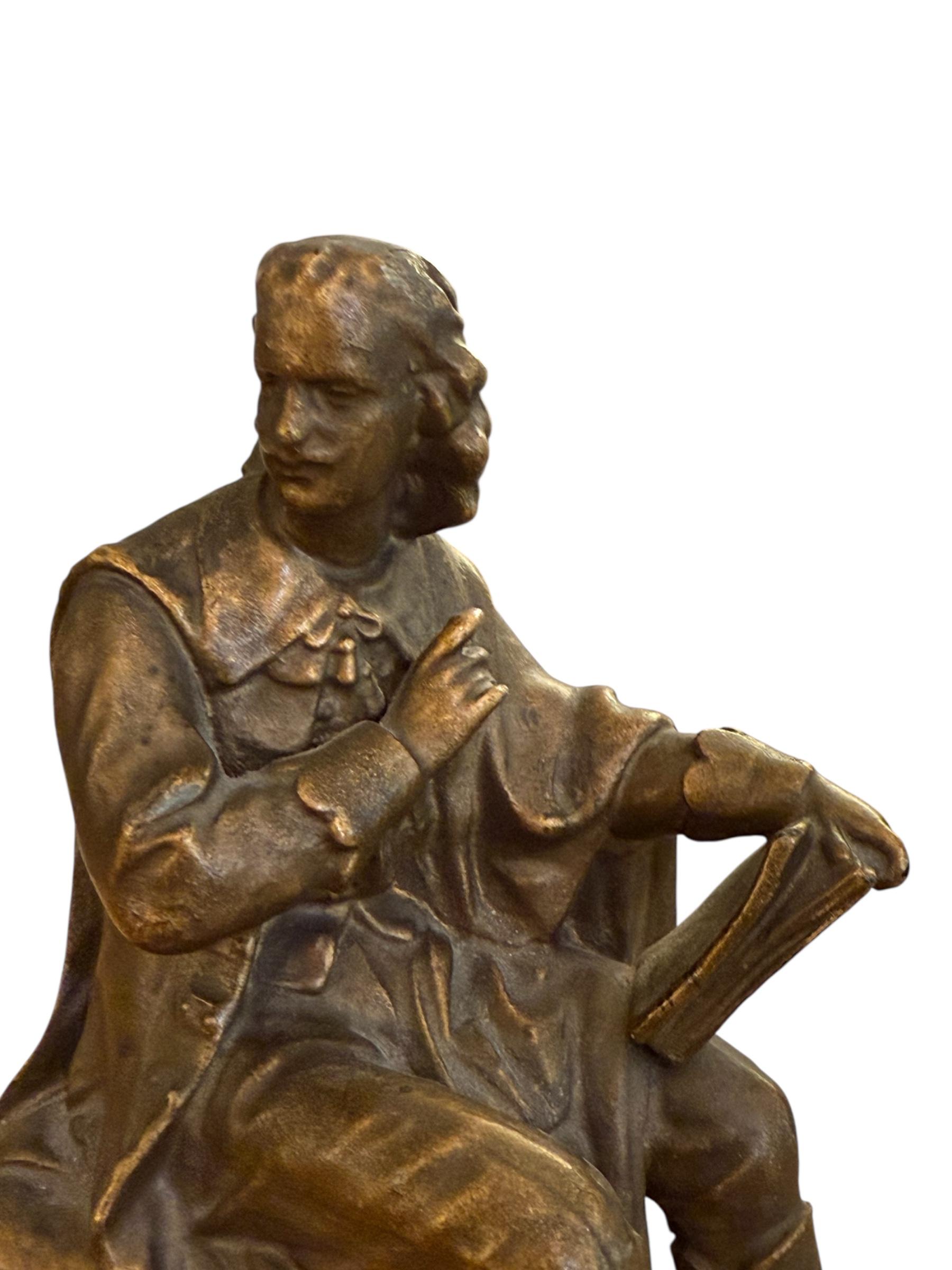 Bronze William Shakespeare Sculpture In Good Condition For Sale In Pasadena, CA
