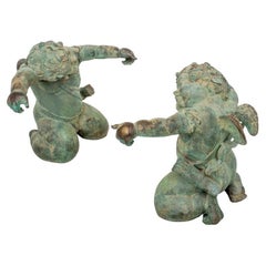 Bronze Winged Cherub Side Table Base