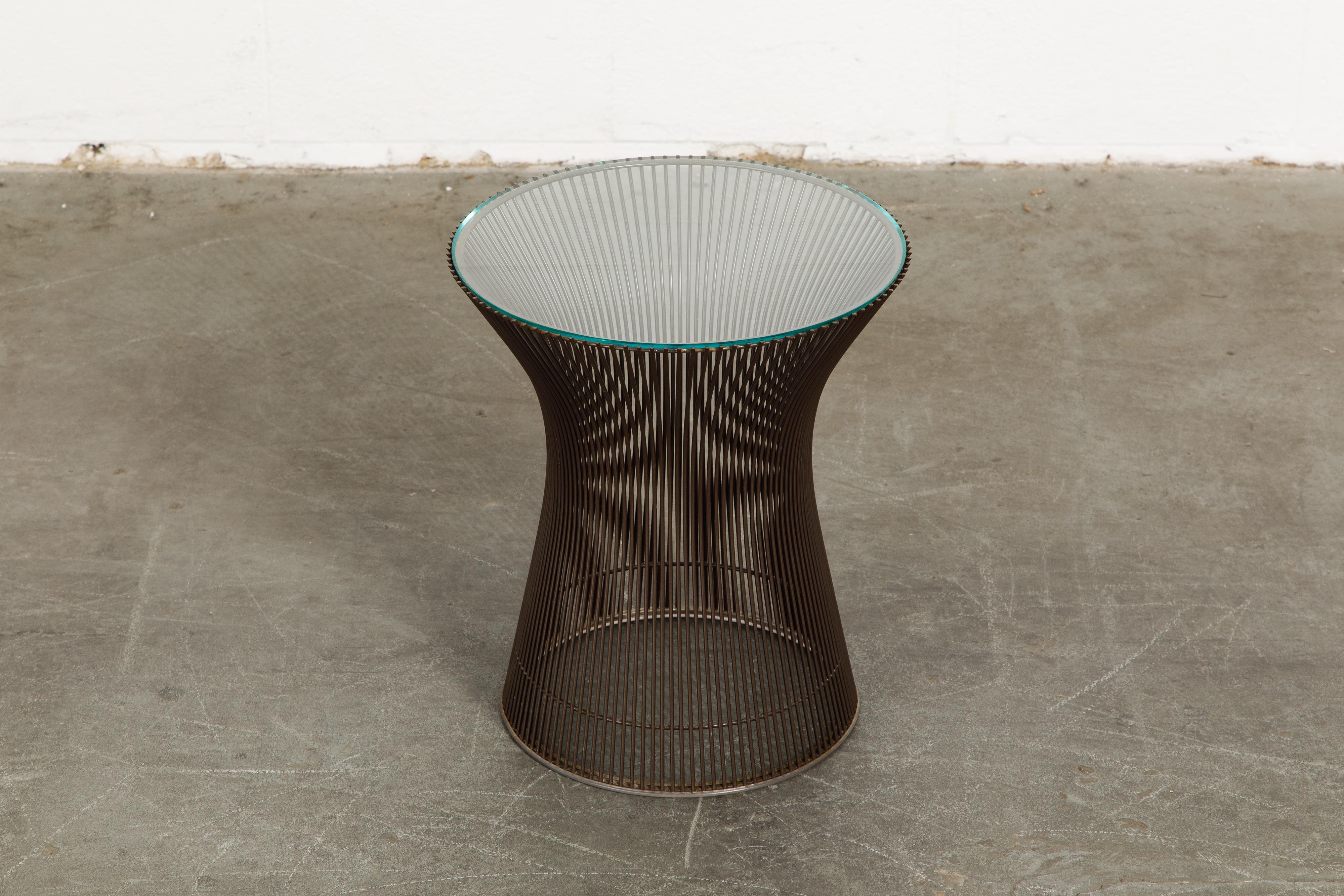 American Bronze Wire Side Table by Warren Platner for Knoll International, circa 1968