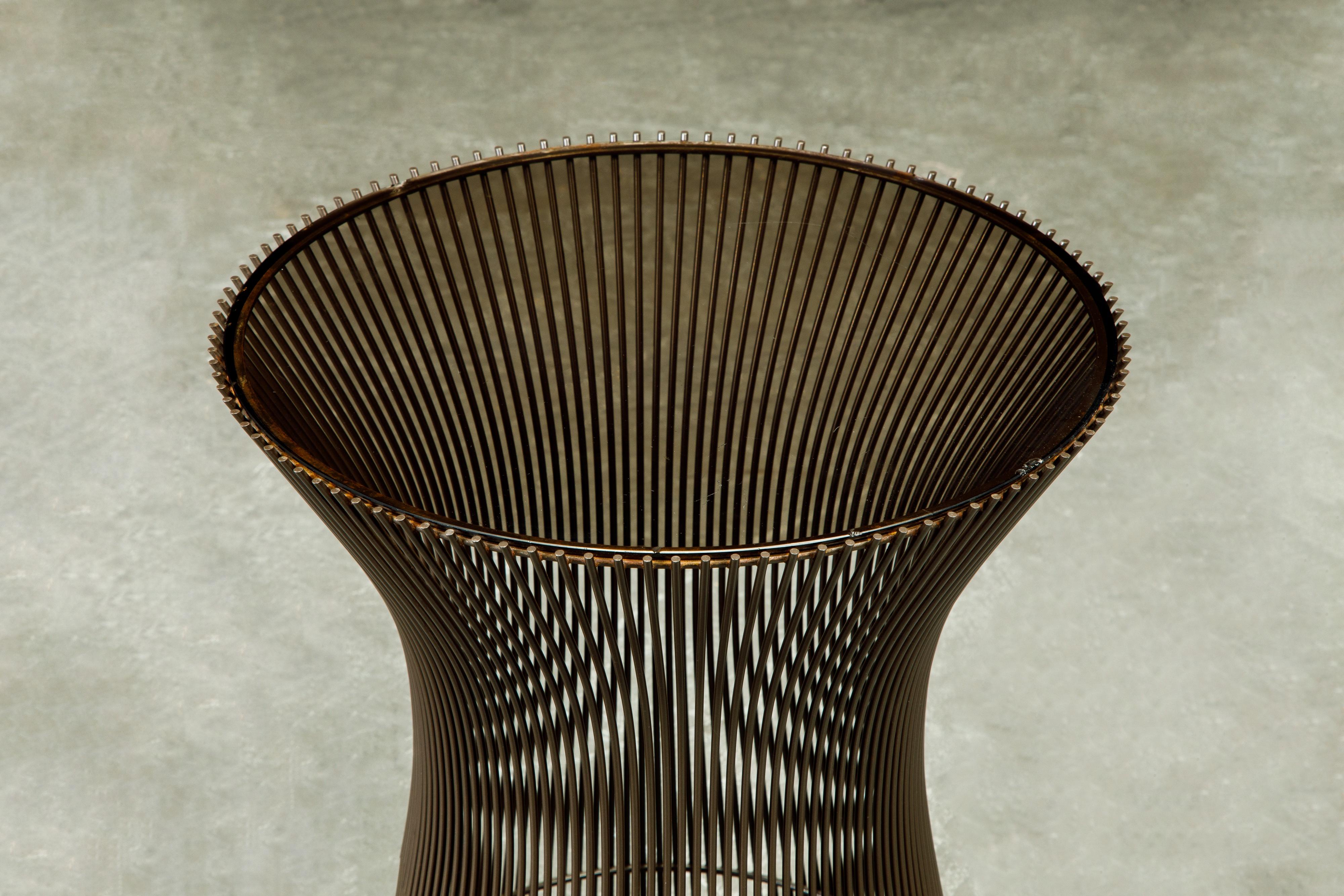 American Bronze Wire Side Table by Warren Platner for Knoll International, circa 1968