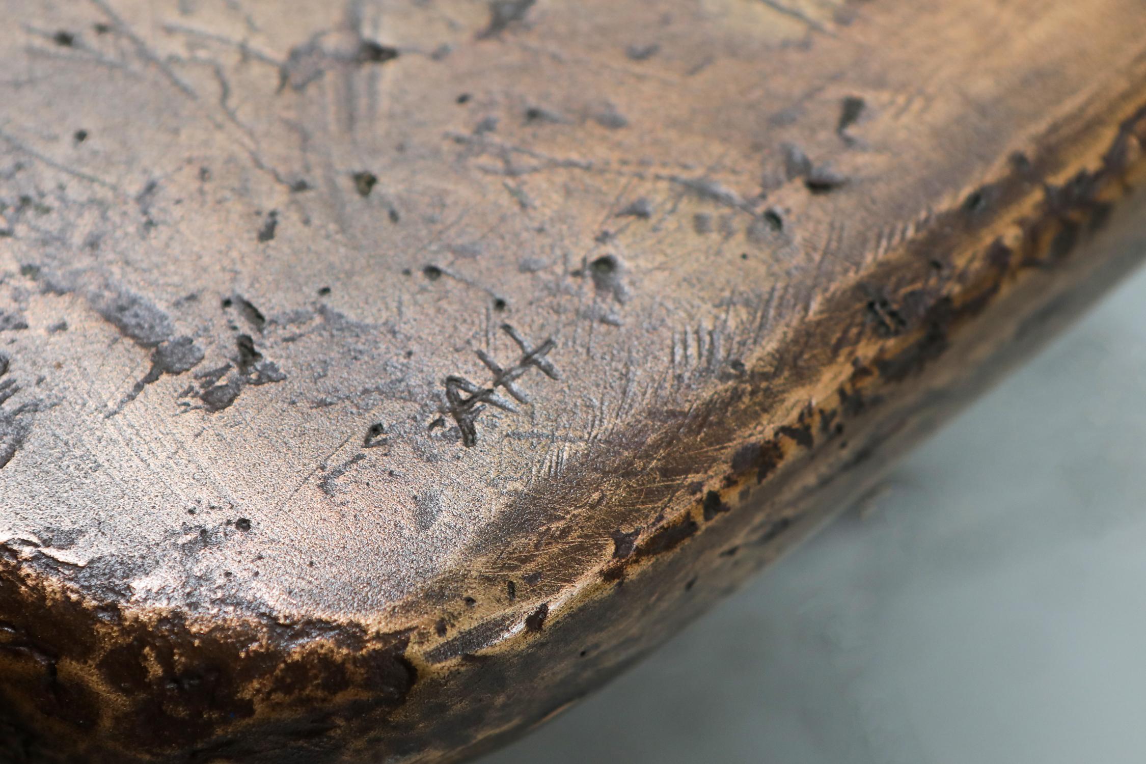 Bronze Wishbone Coffee Table Monogrammed AH 6