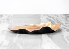 Bronze avec patine noire Inverted Color Mini Organic Leaf Platter